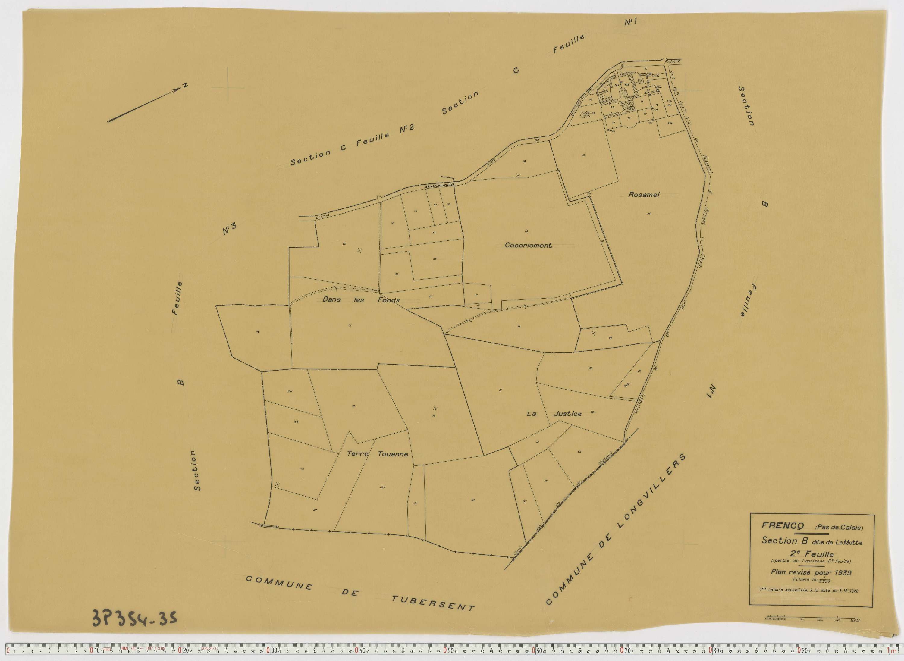 Frencq - Section B, feuille 2.