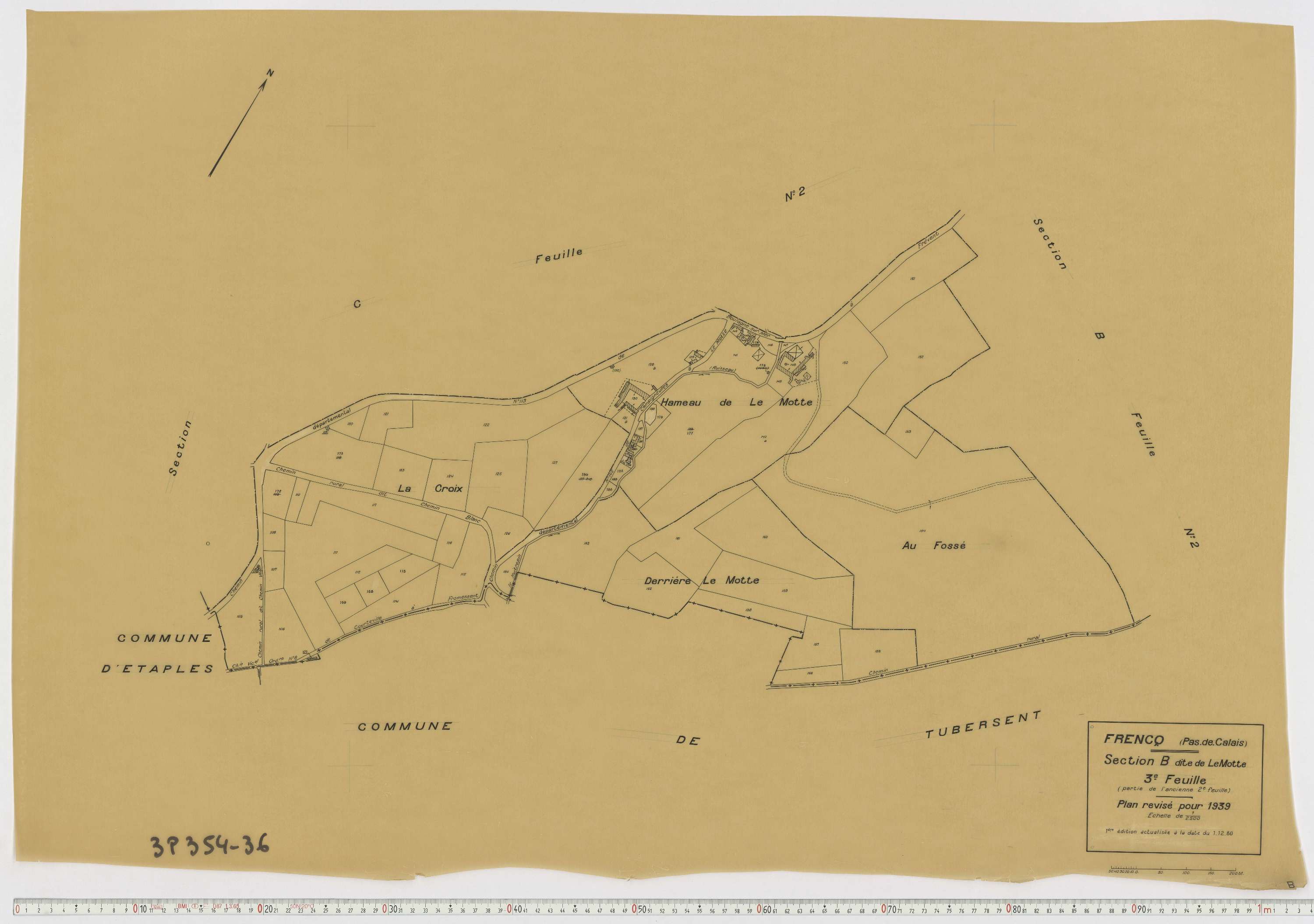 Frencq - Section B, feuille 3.