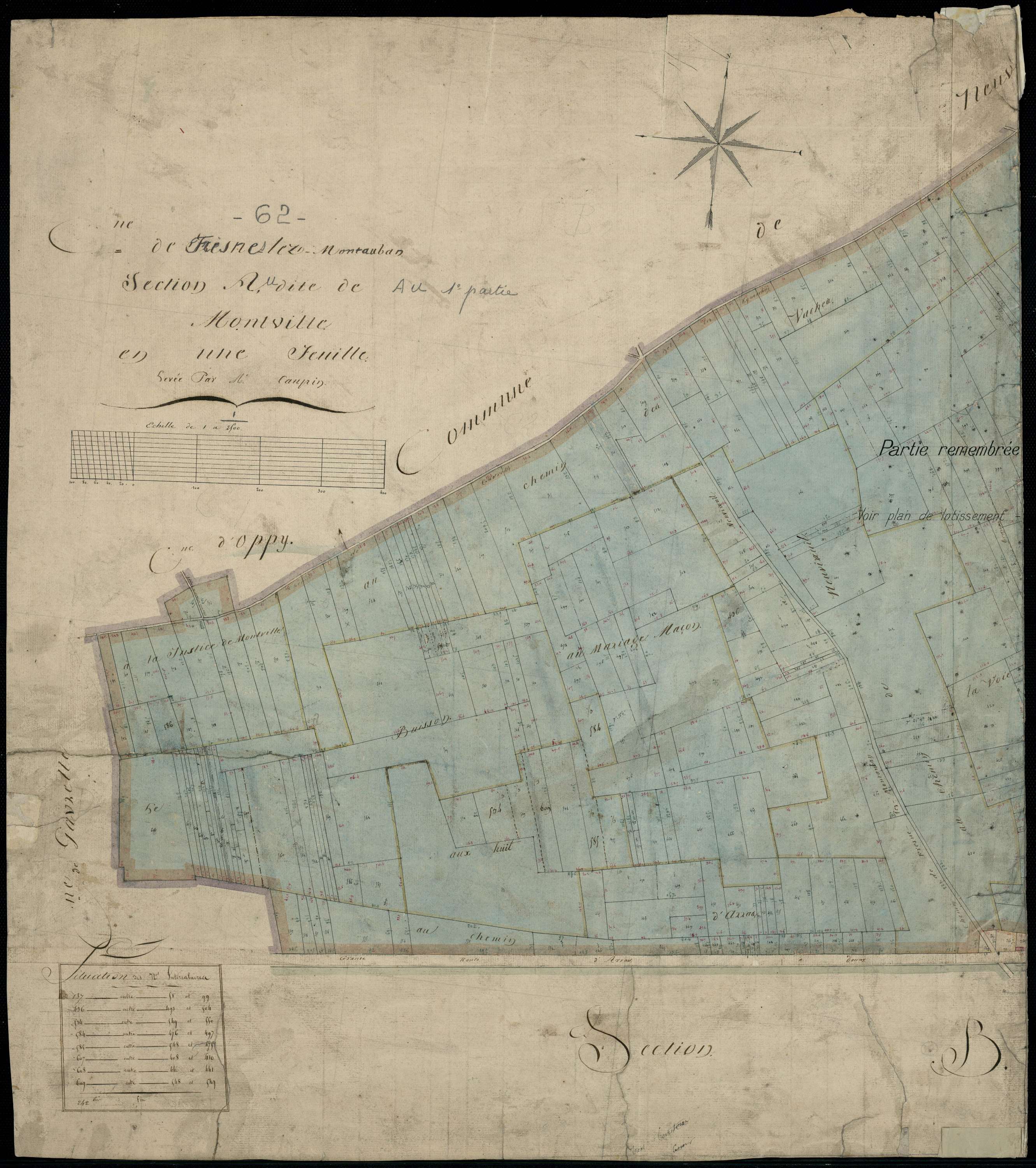 Fresnes-lès-Montauban - Section A, 1re feuille
