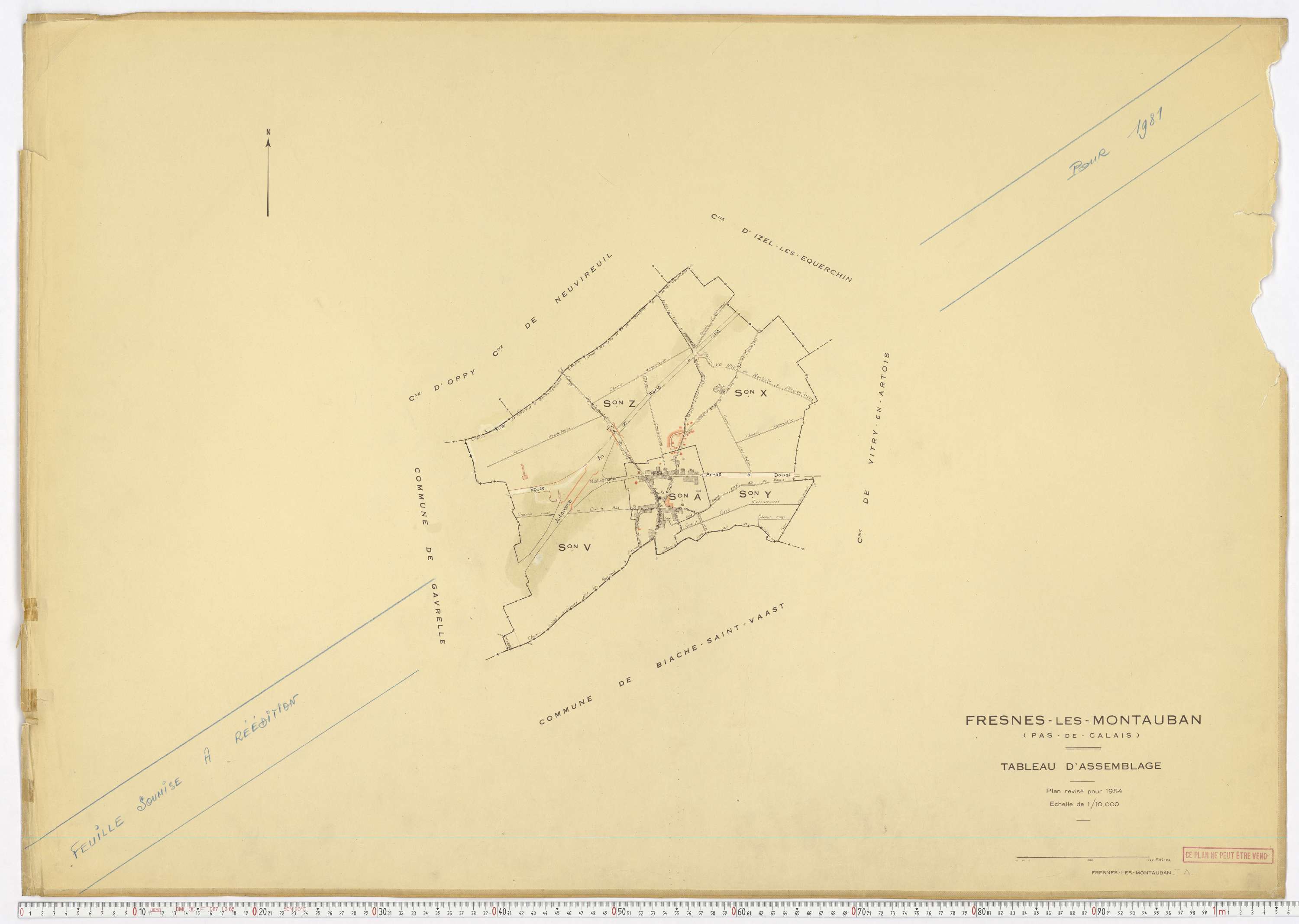 Fresnes-lès-Montauban - Tableau d'assemblage.