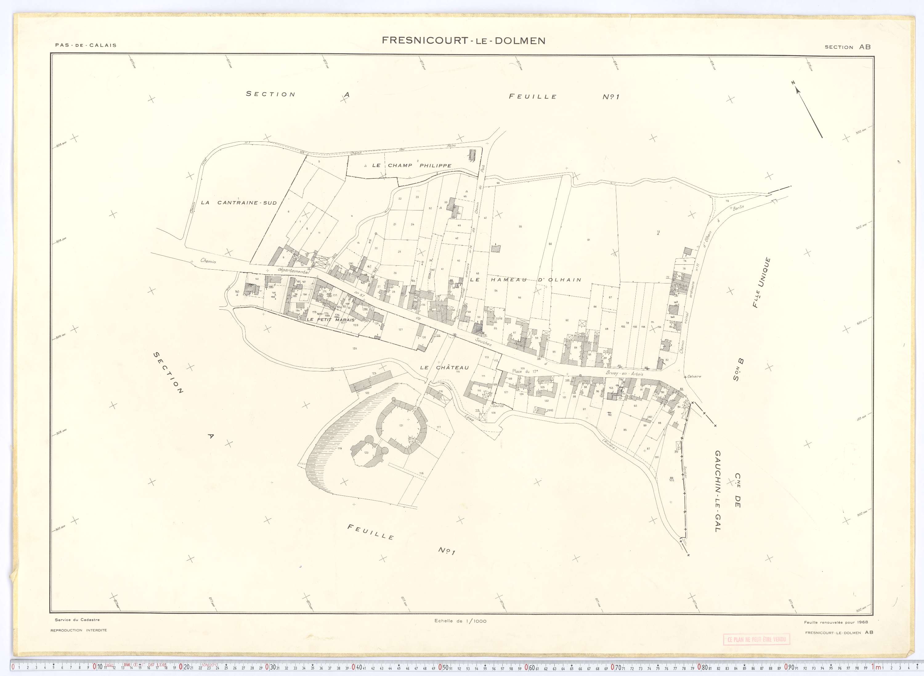 Fresnicourt-le-Dolmen - Section AB.