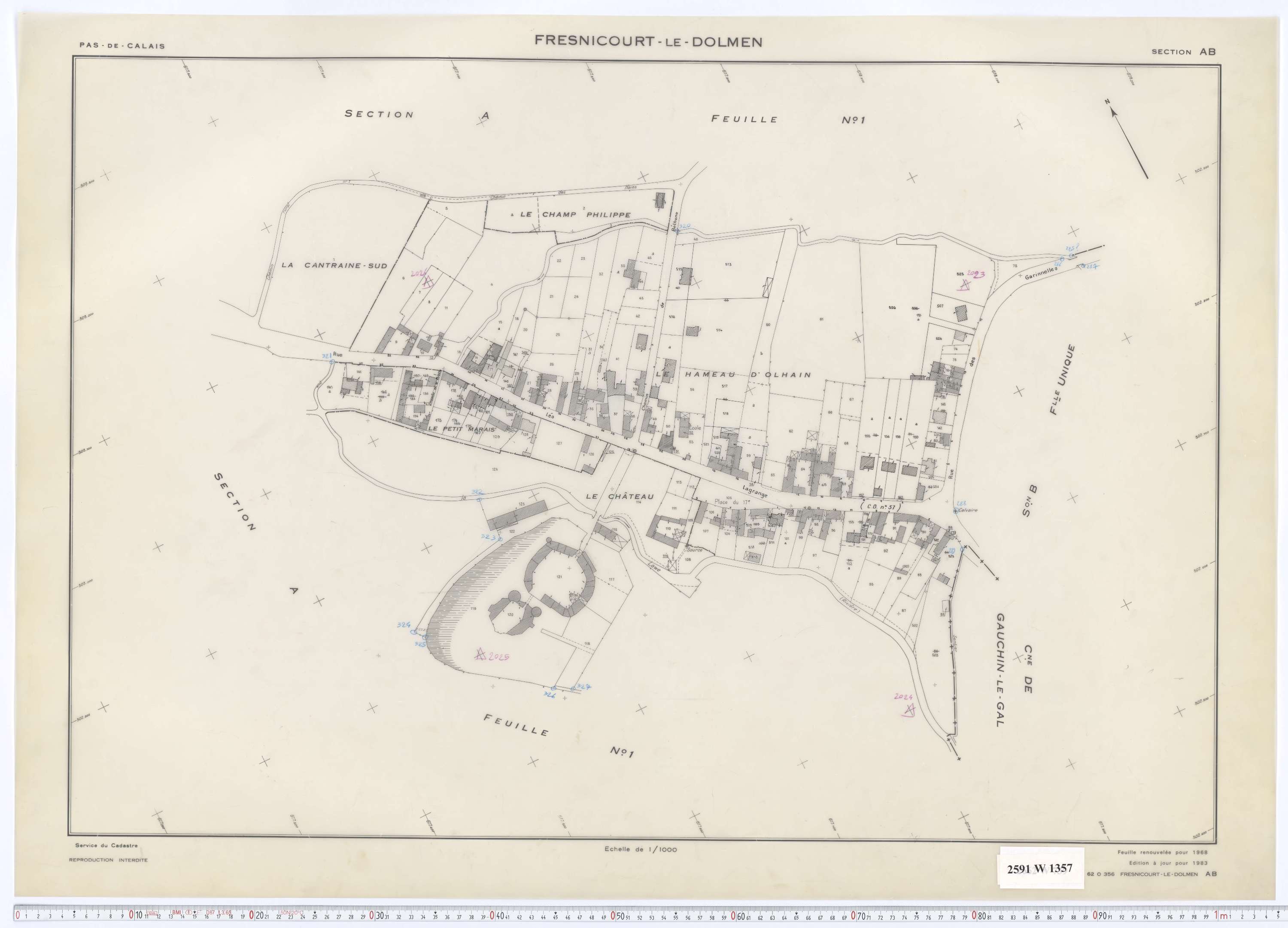 Fresnicourt-le-Dolmen - Section AB.