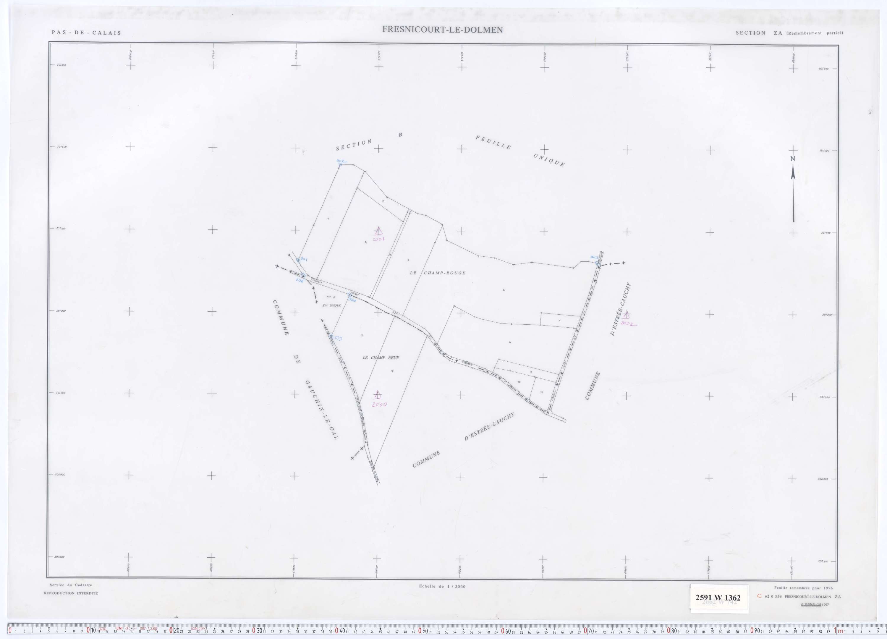 Fresnicourt-le-Dolmen - Section ZA.