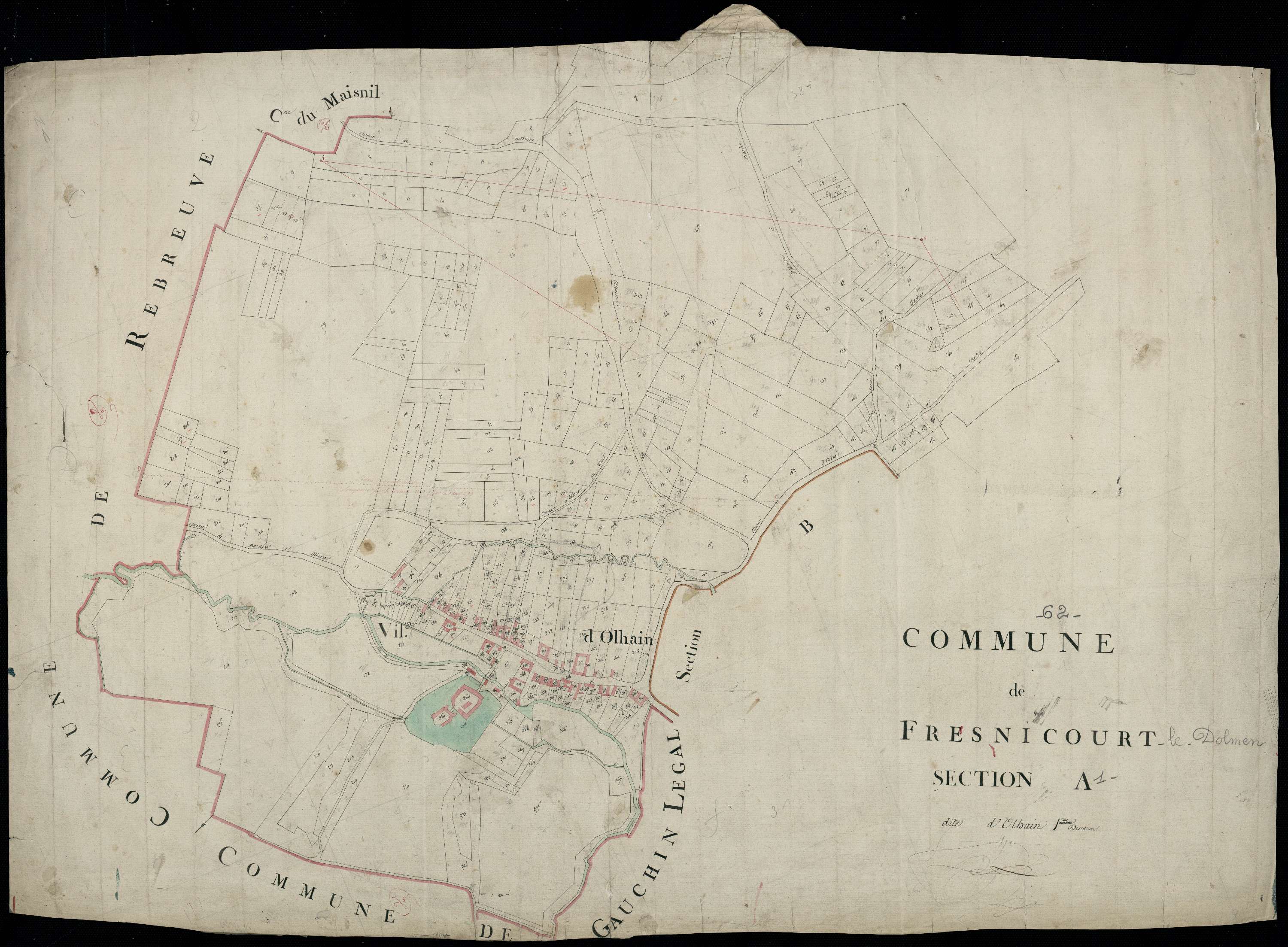 Fresnicourt-le-Dolmen - Section A, 1re feuille
