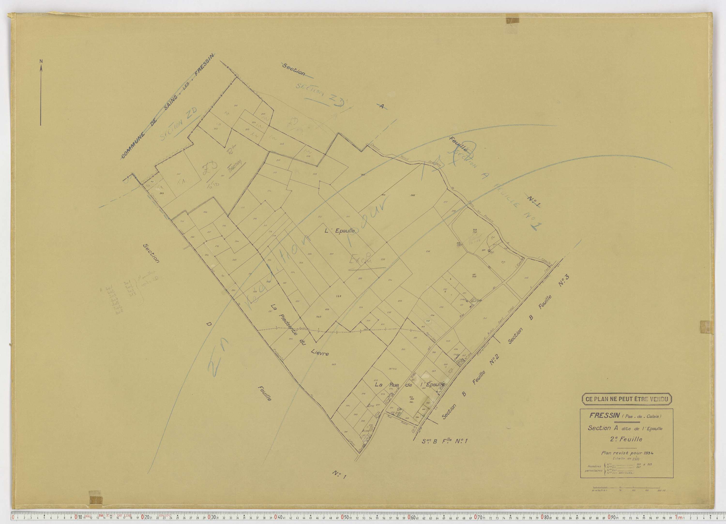 Fressin - Section A, feuille 2.