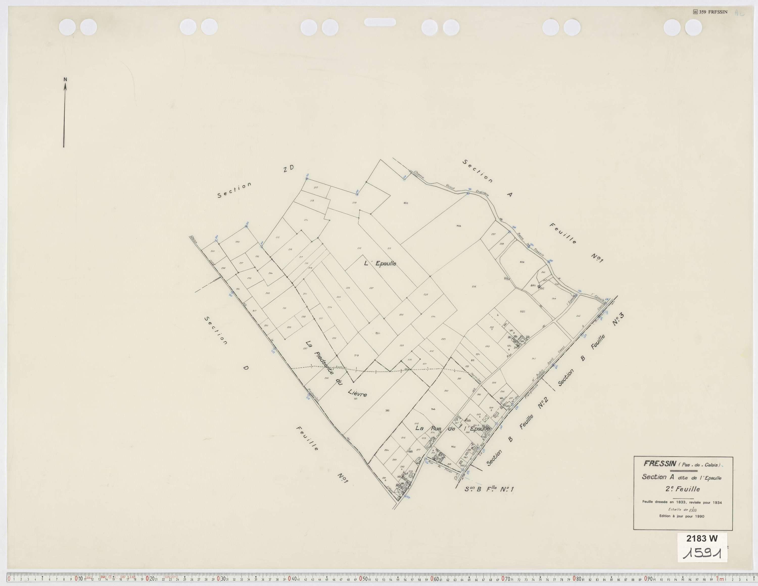 Fressin - Section A, feuille 2.