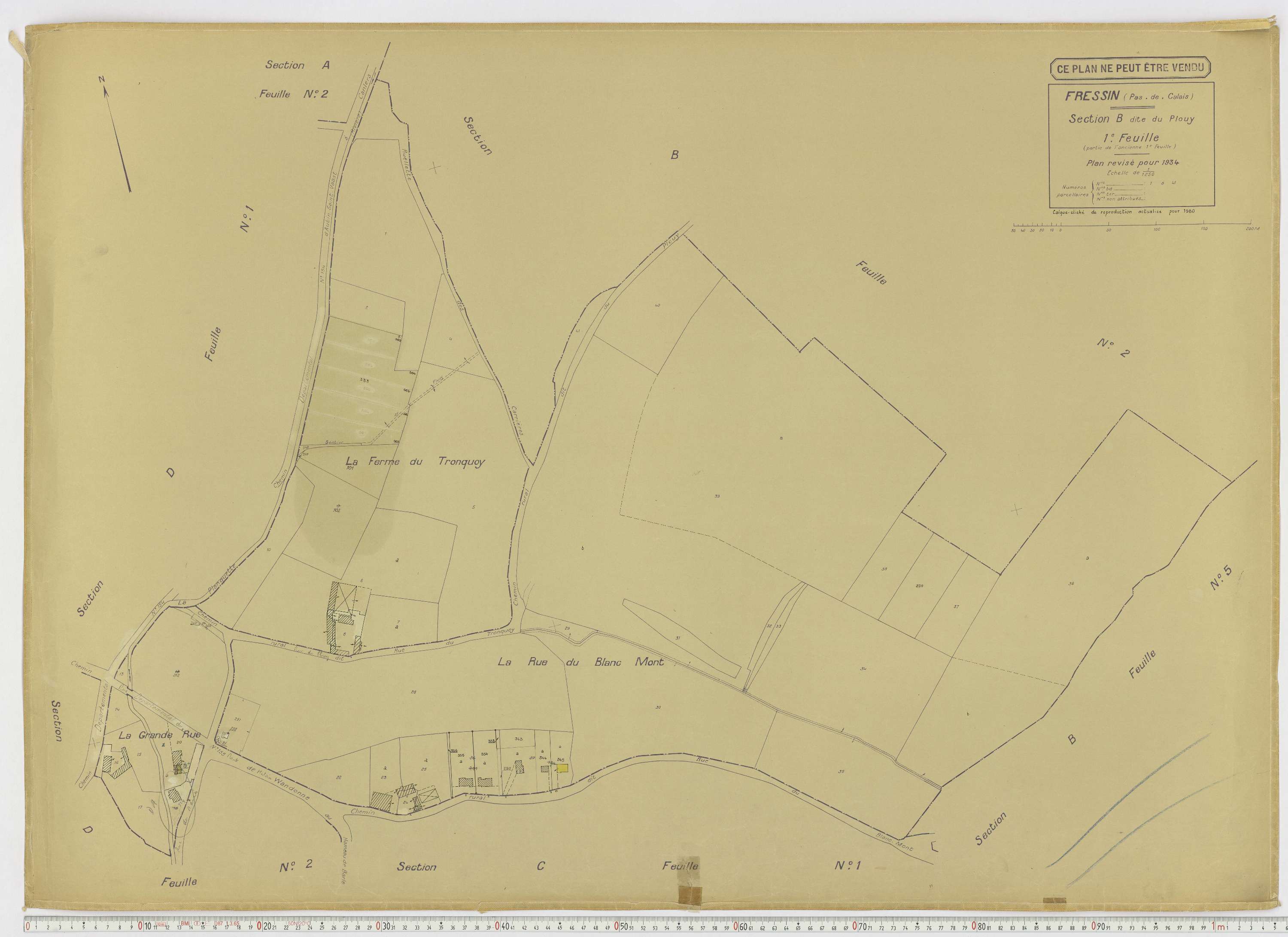 Fressin - Section B, feuille 1.