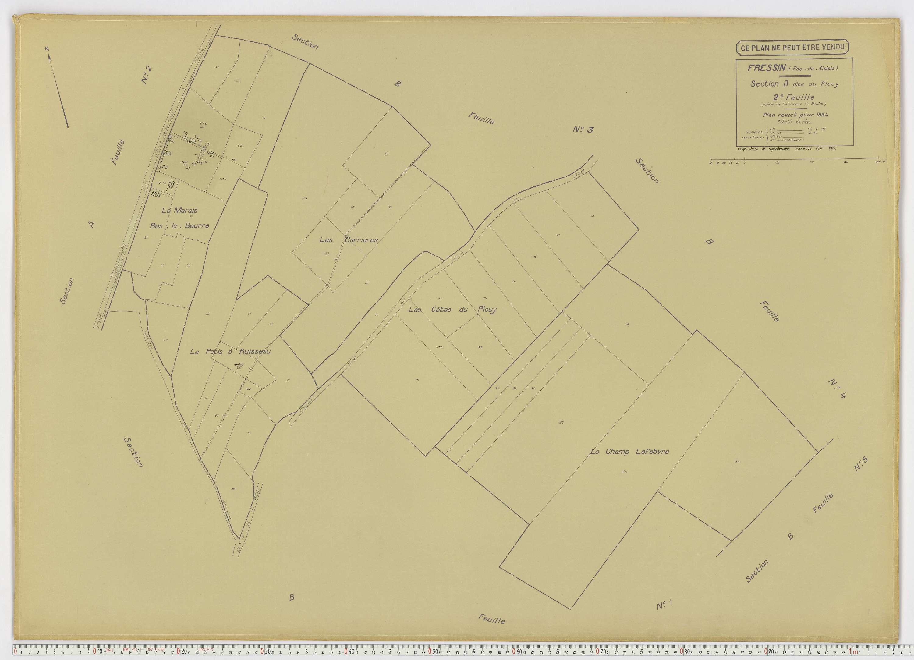 Fressin - Section B, feuille 2.