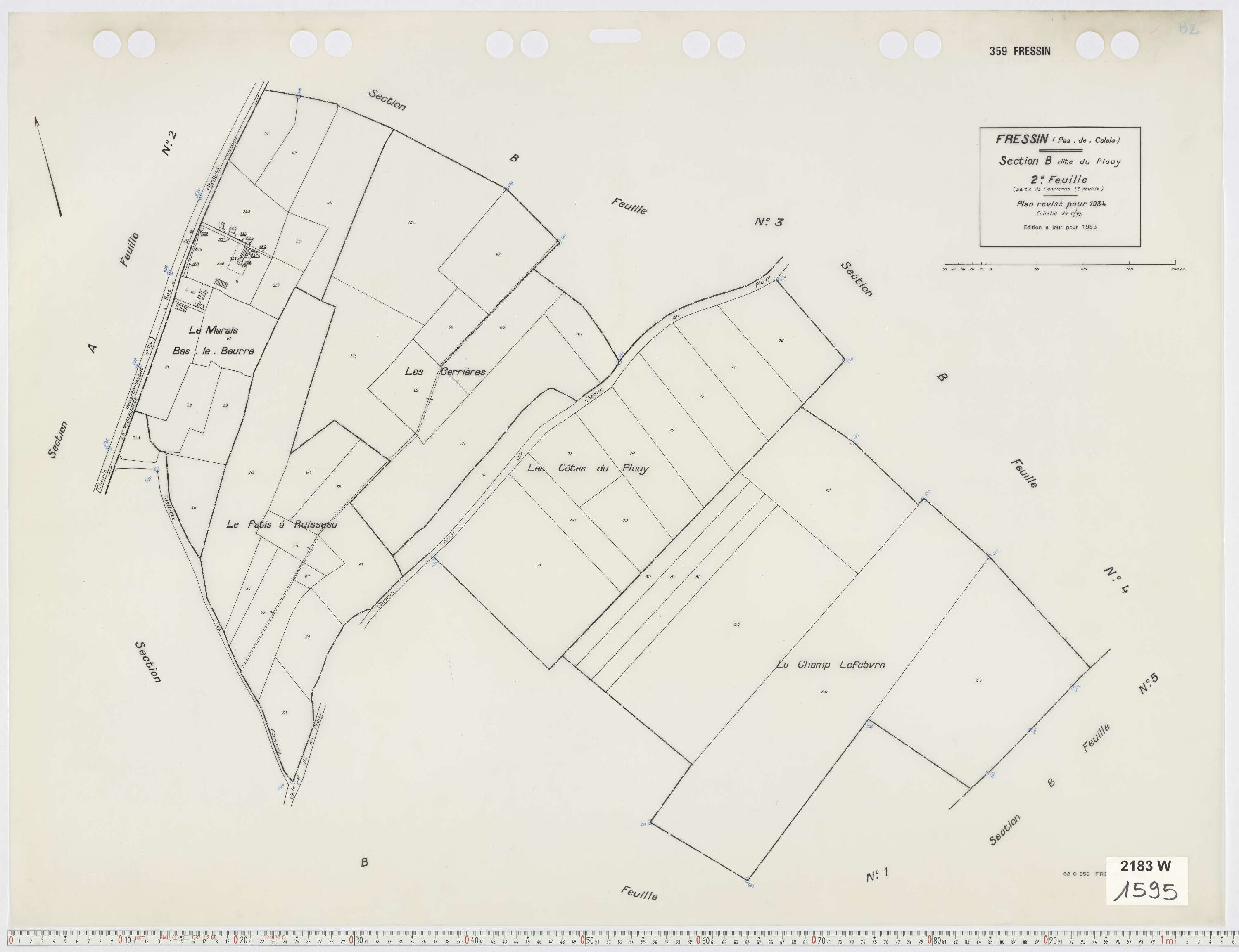 Fressin - Section B, feuille 2.