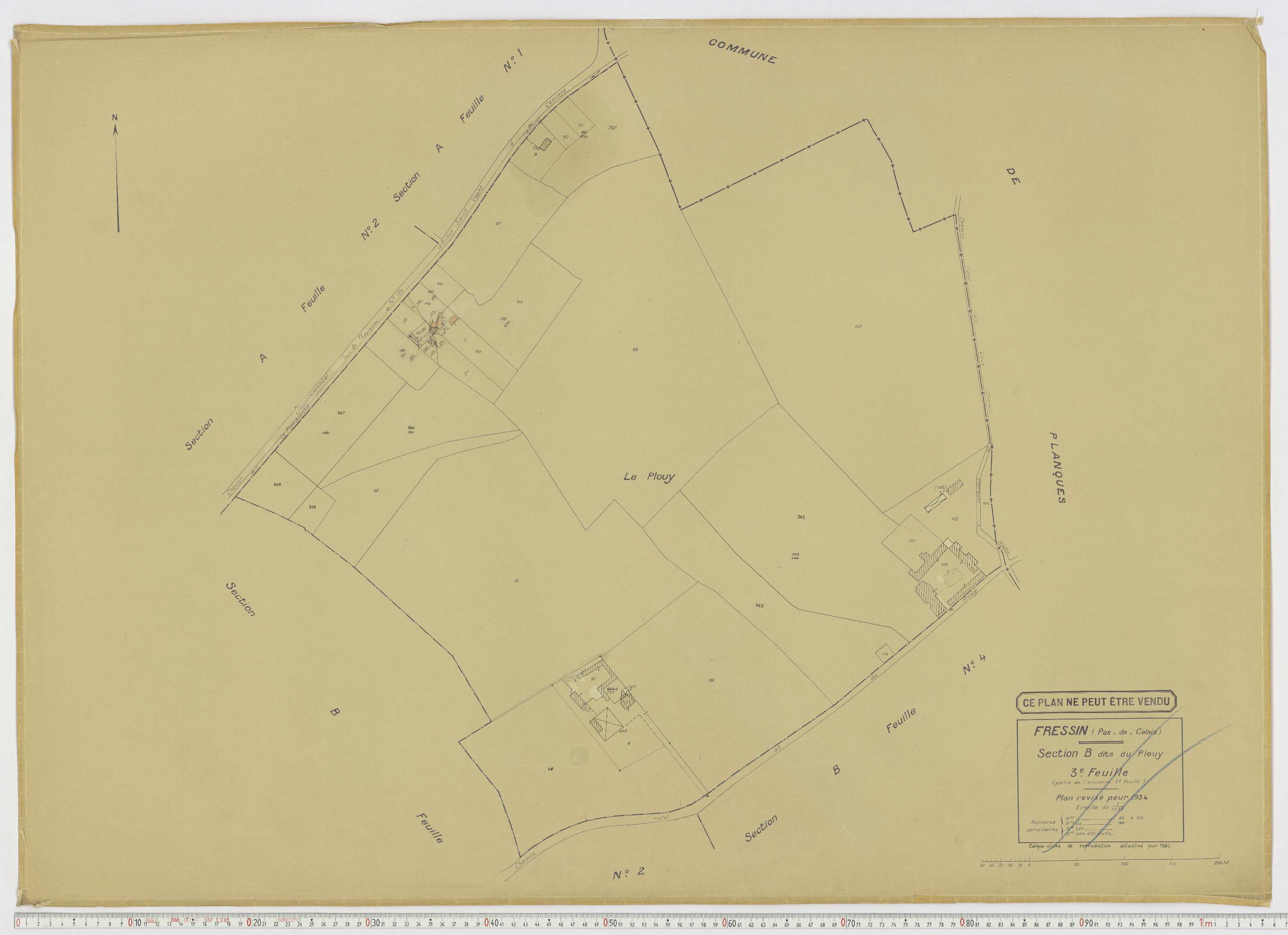 Fressin - Section B, feuille 3.
