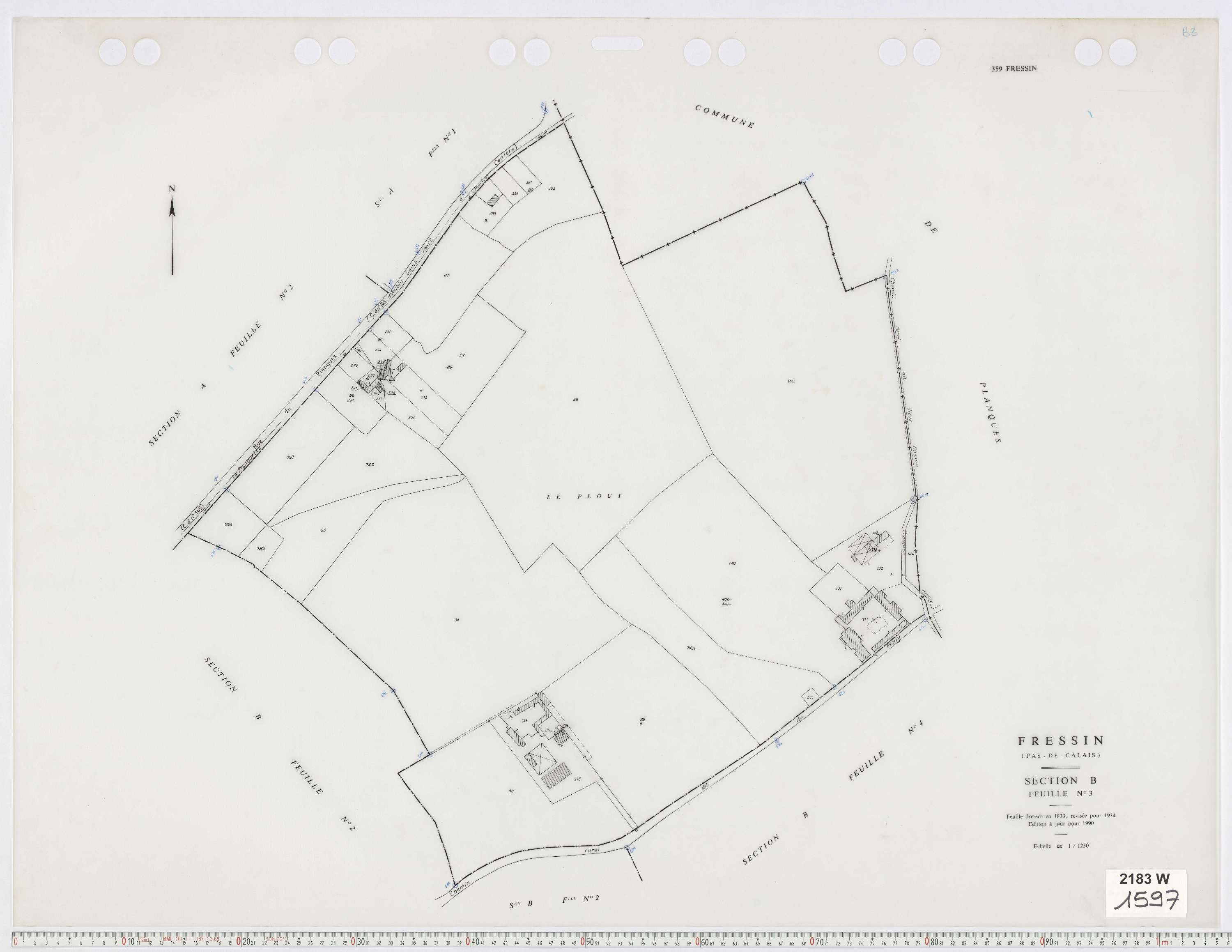 Fressin - Section B, feuille 3.