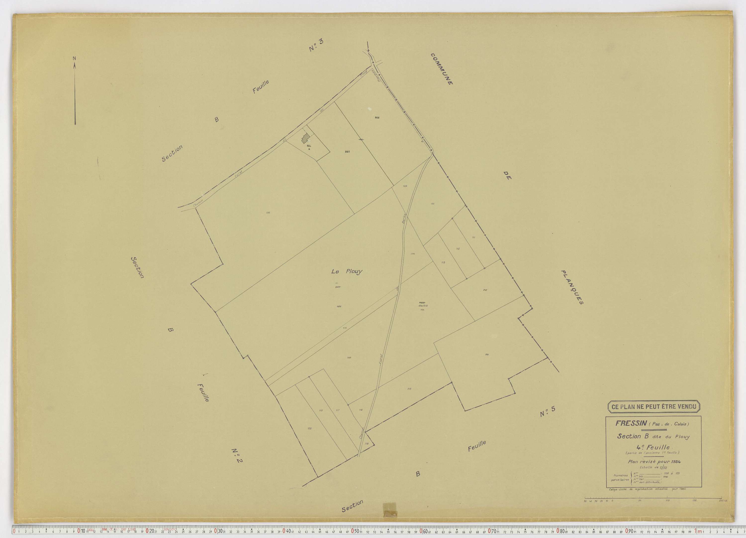 Fressin - Section B, feuille 4.
