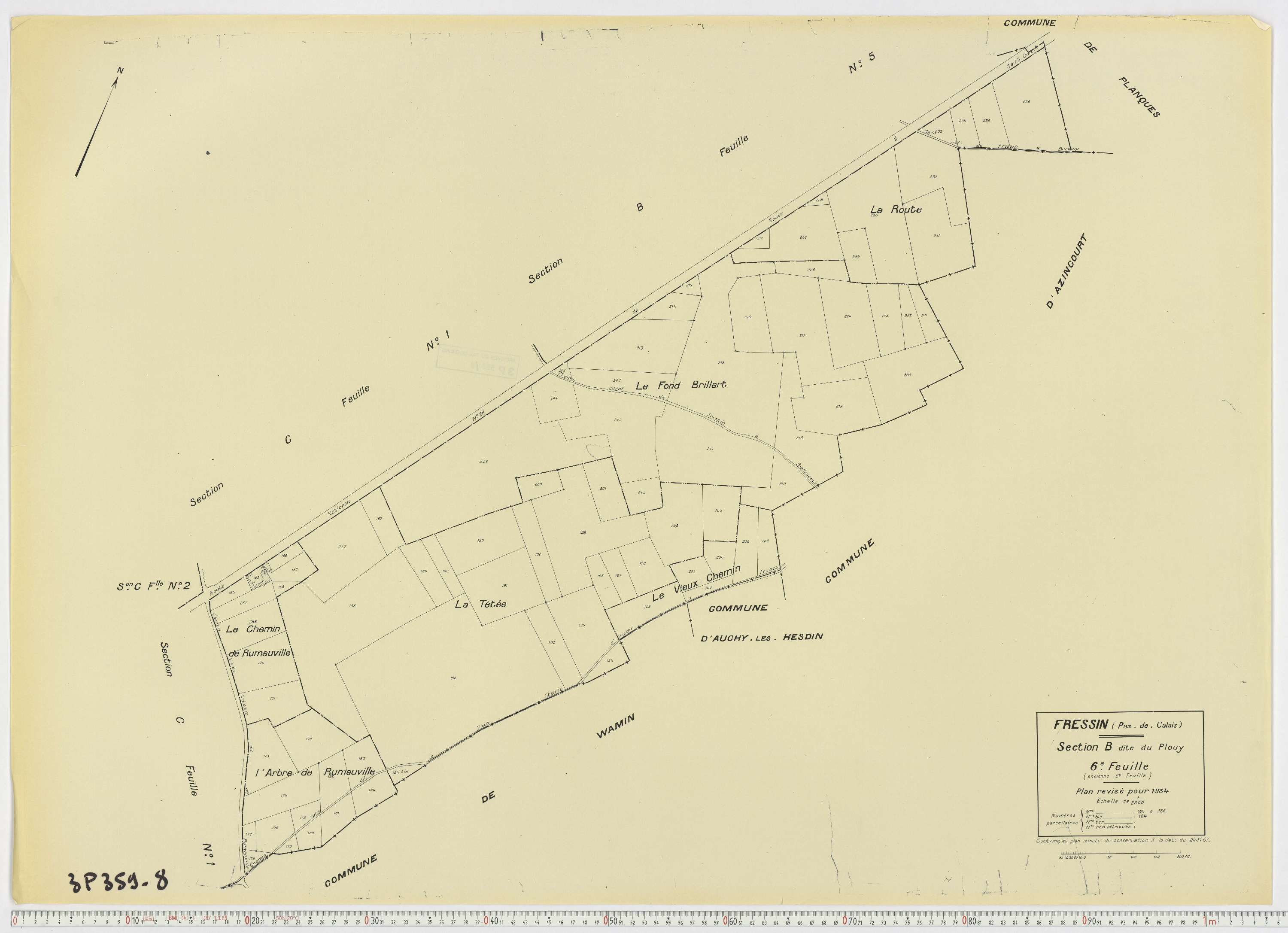 Fressin - Section B, feuille 6.