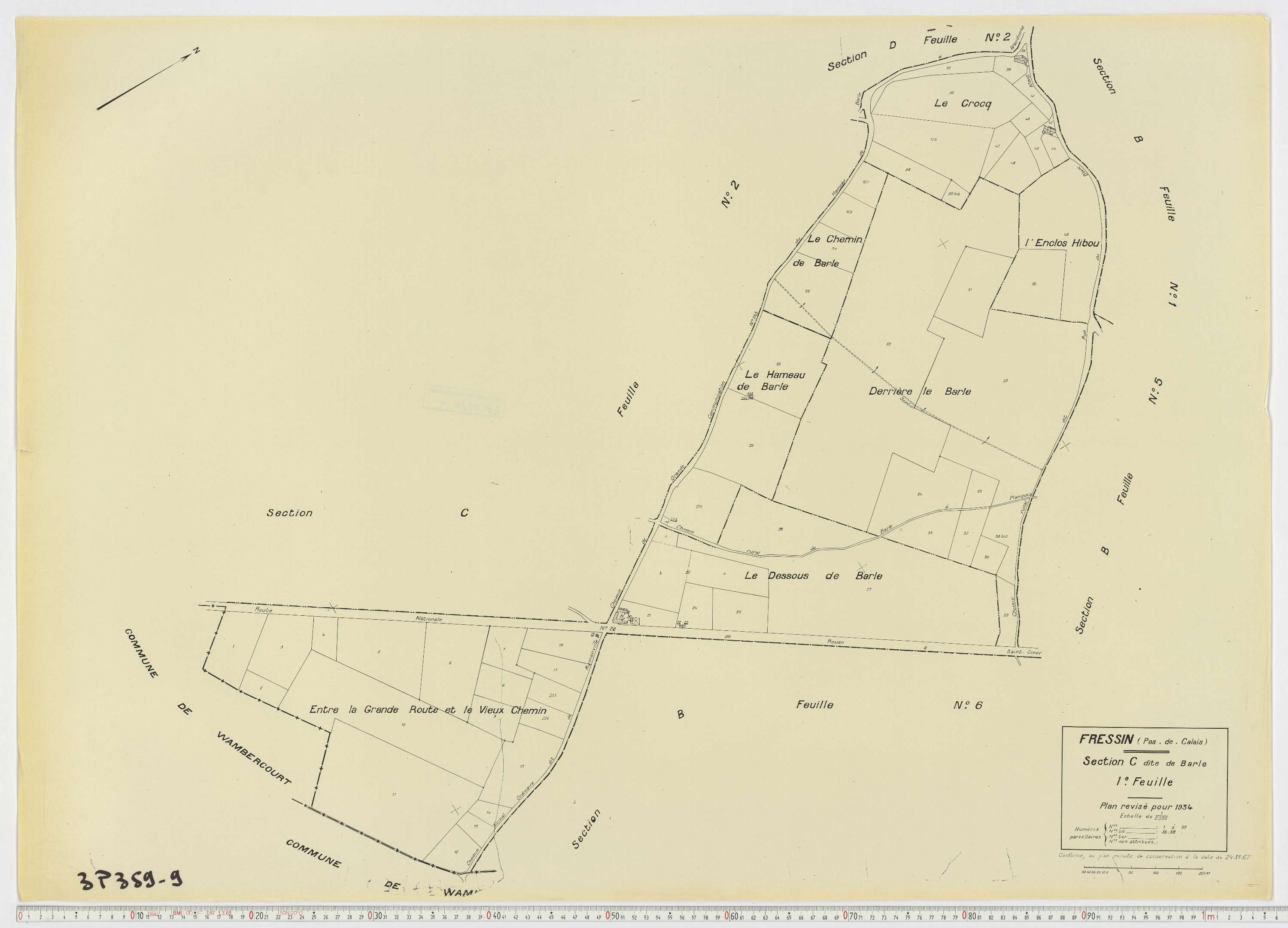 Fressin - Section C, feuille 1.