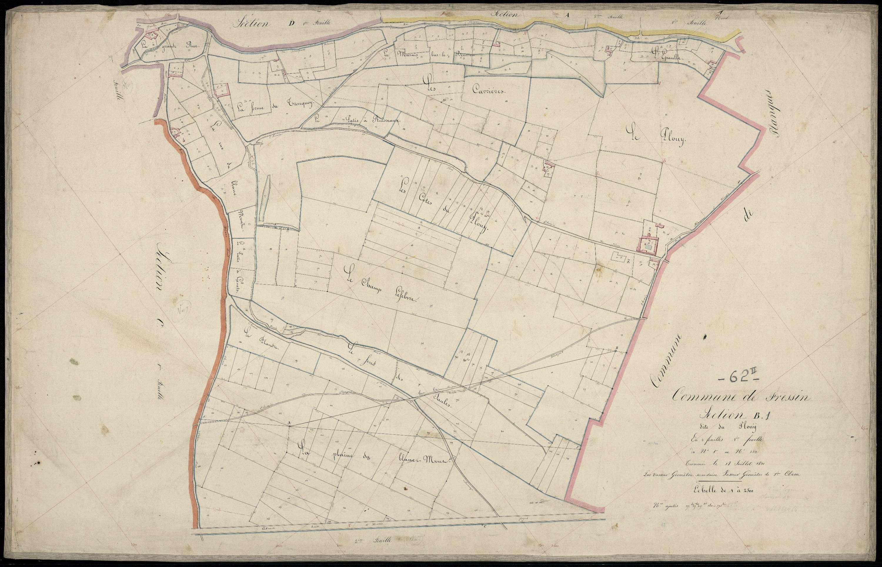 Fressin - Section B, 1re feuille