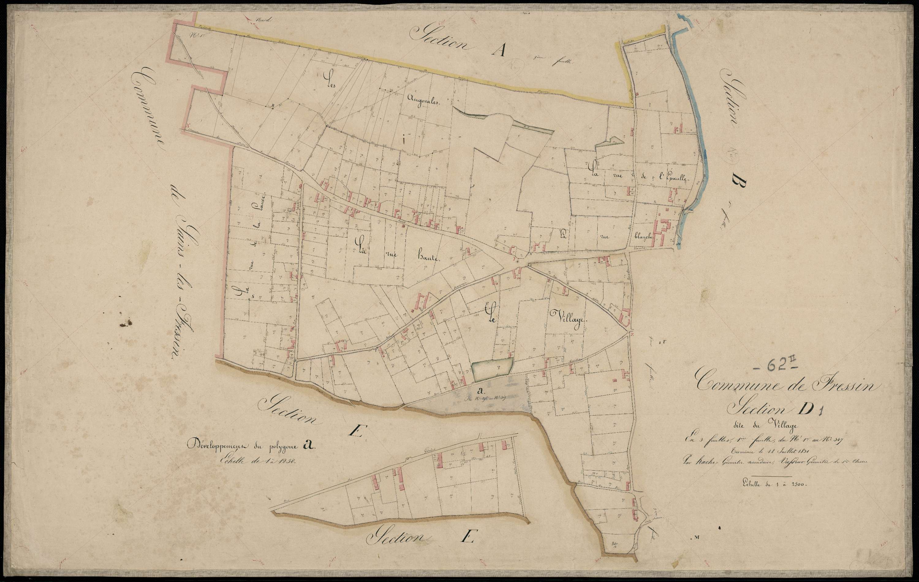 Fressin - Section D, 1re feuille