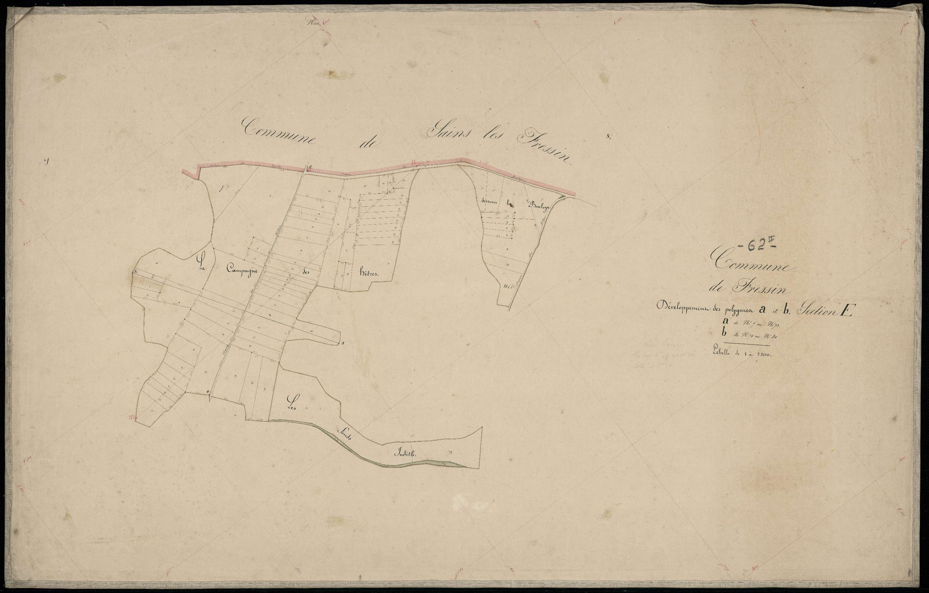 Fressin - Section E, développement des polygones A et B
