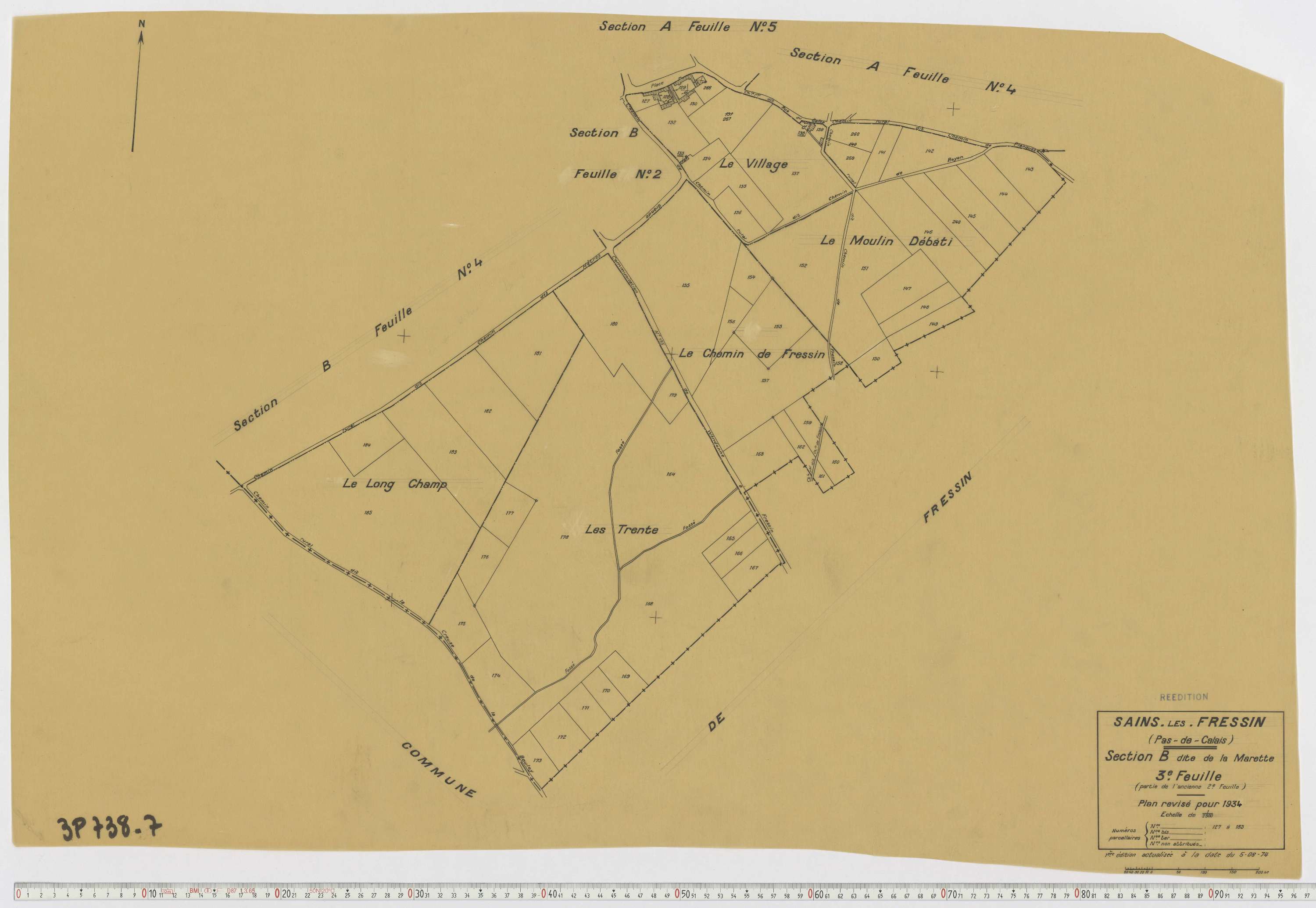 Fressin - Section B, feuille 3.