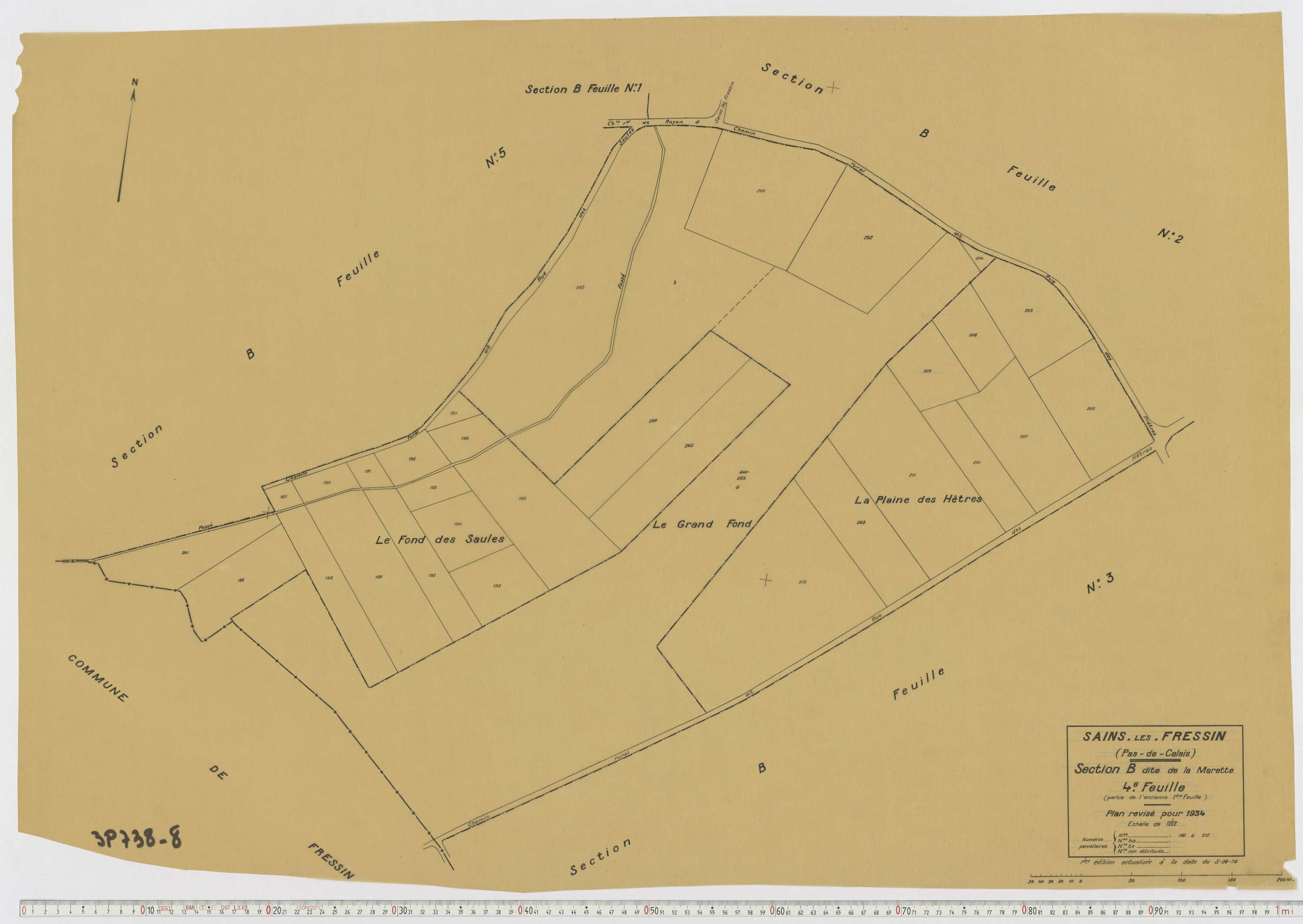 Fressin - Section B, feuille 4.