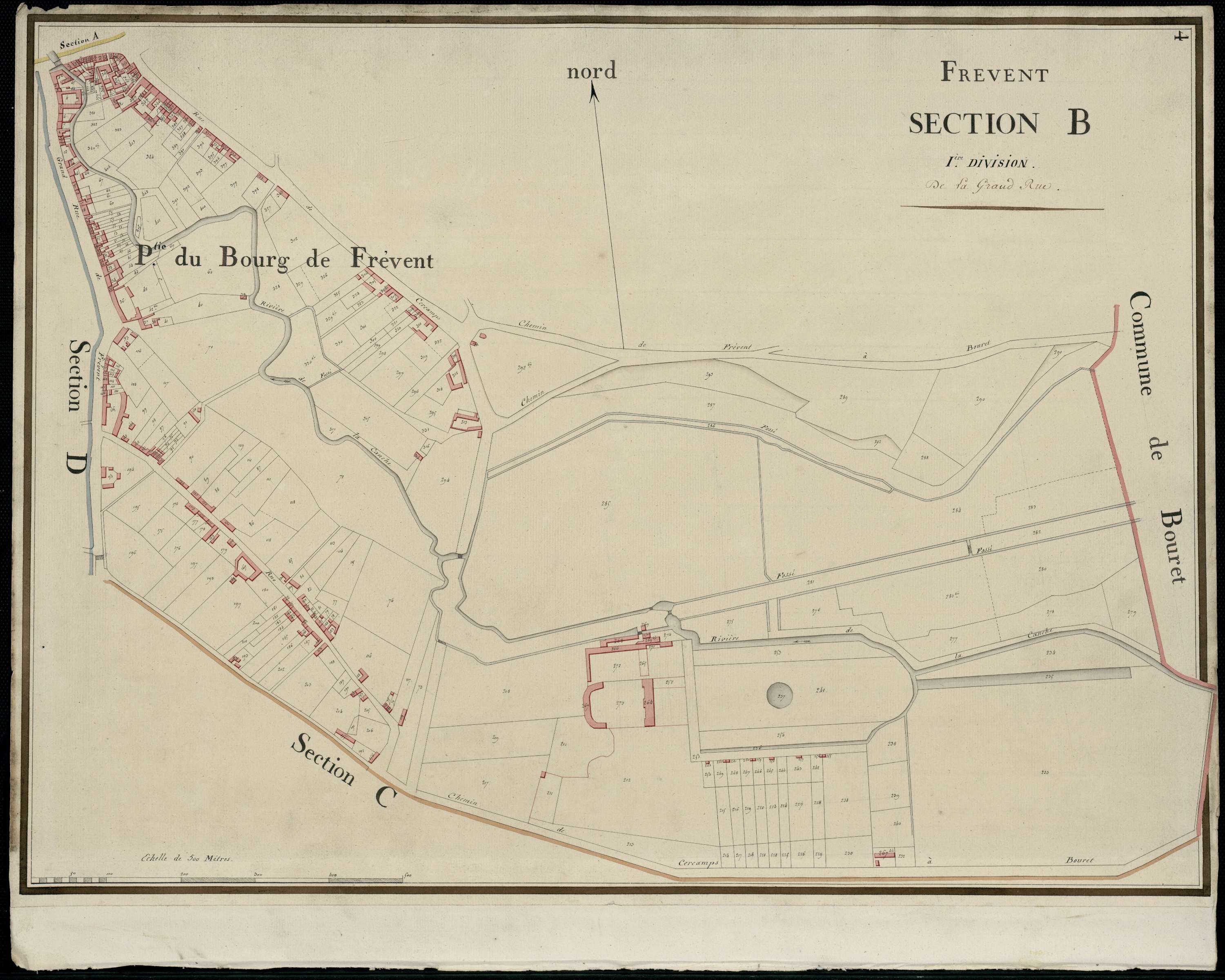 Frévent - Section B, 1re feuille