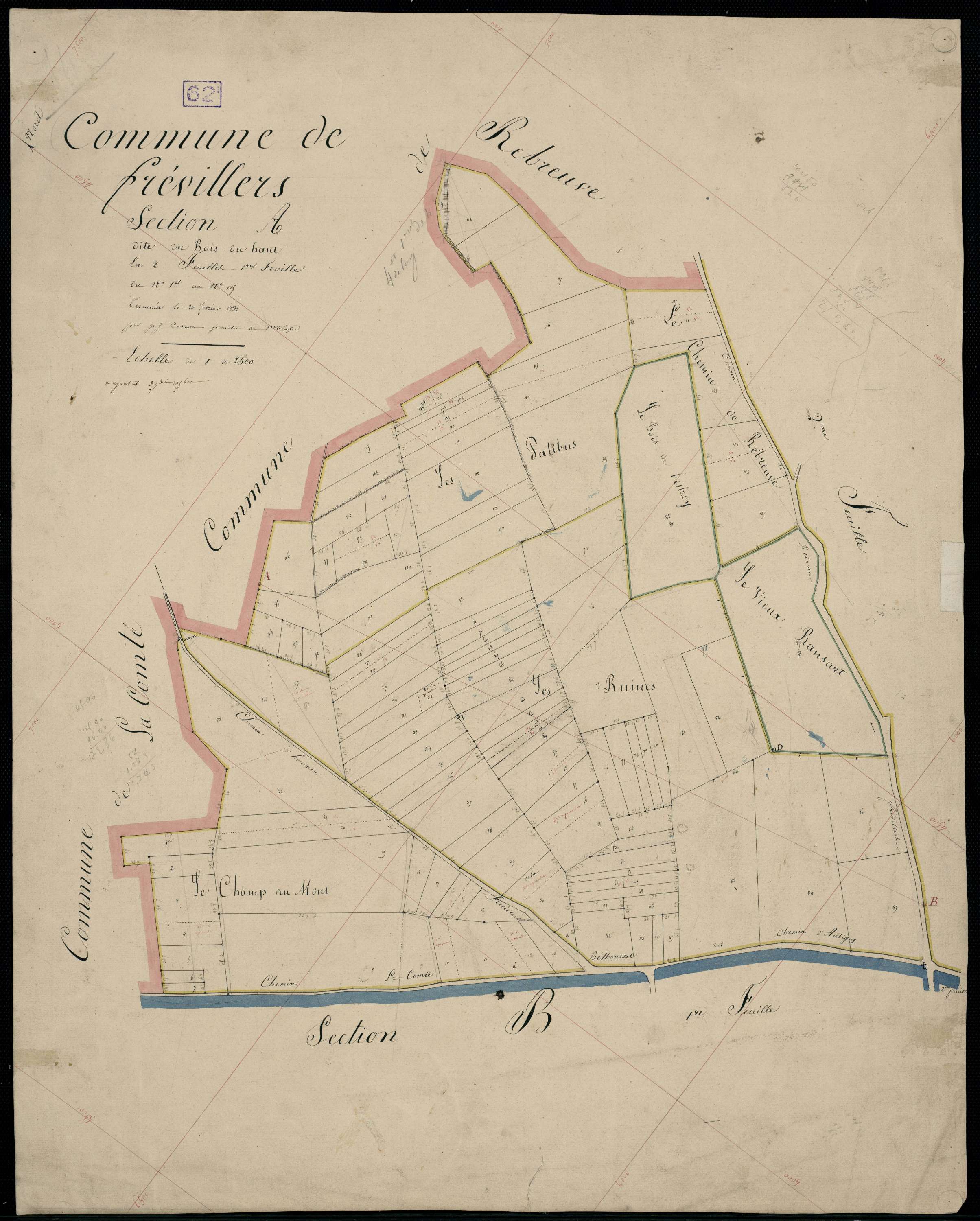 Frévillers - Section A, 1re feuille