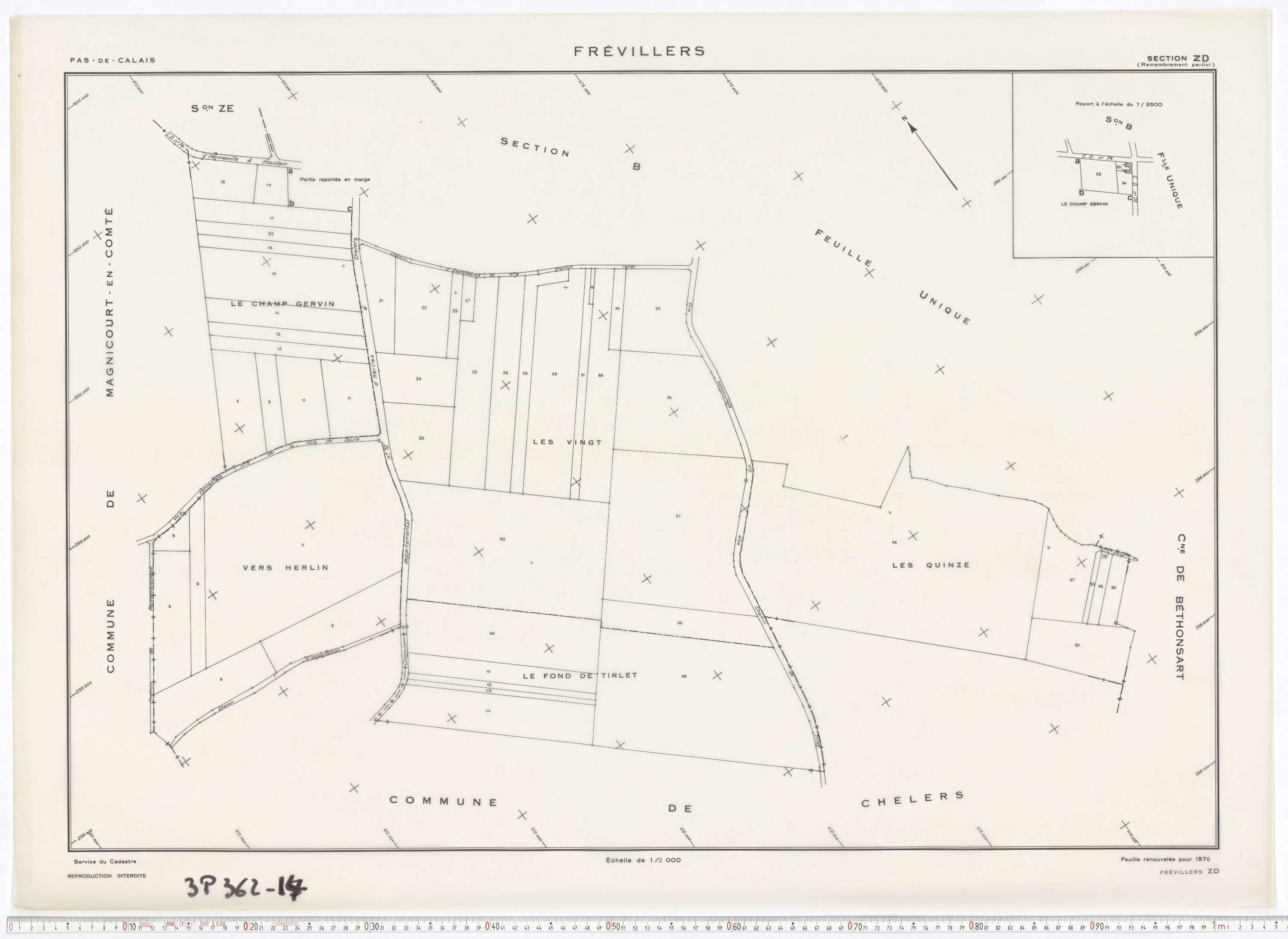 Frévillers - Section ZD.
