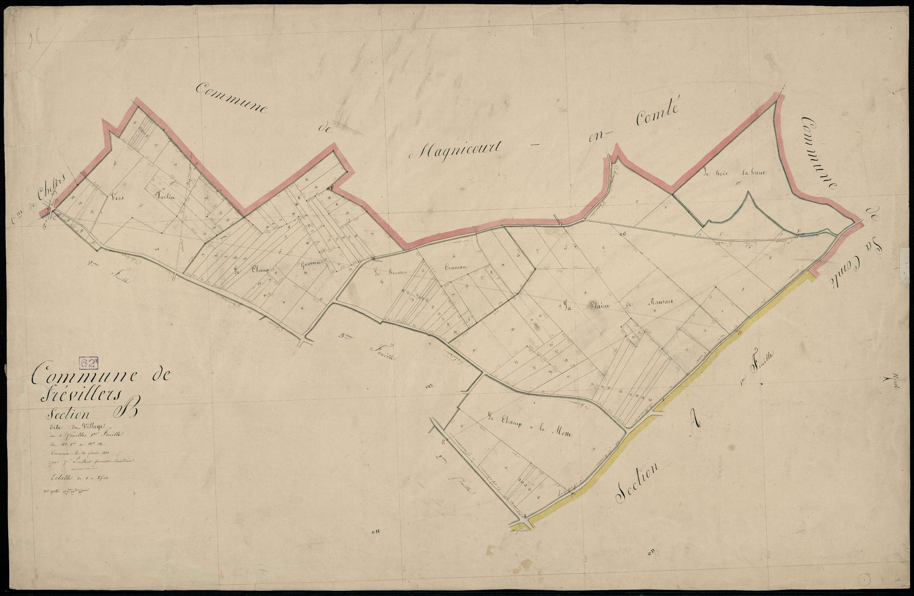 Frévillers - Section B, 1re feuille