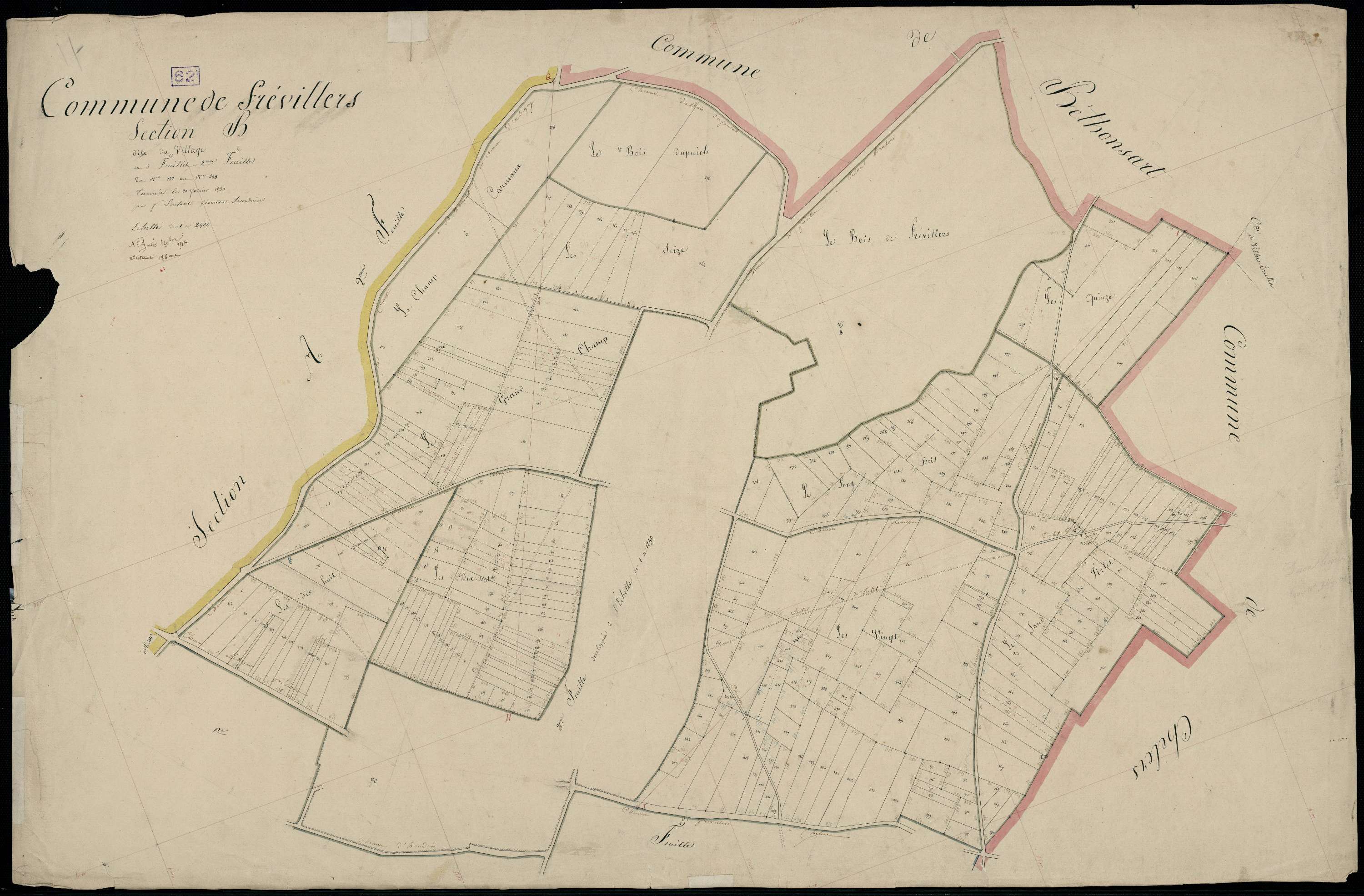 Frévillers - Section B, 2e feuille
