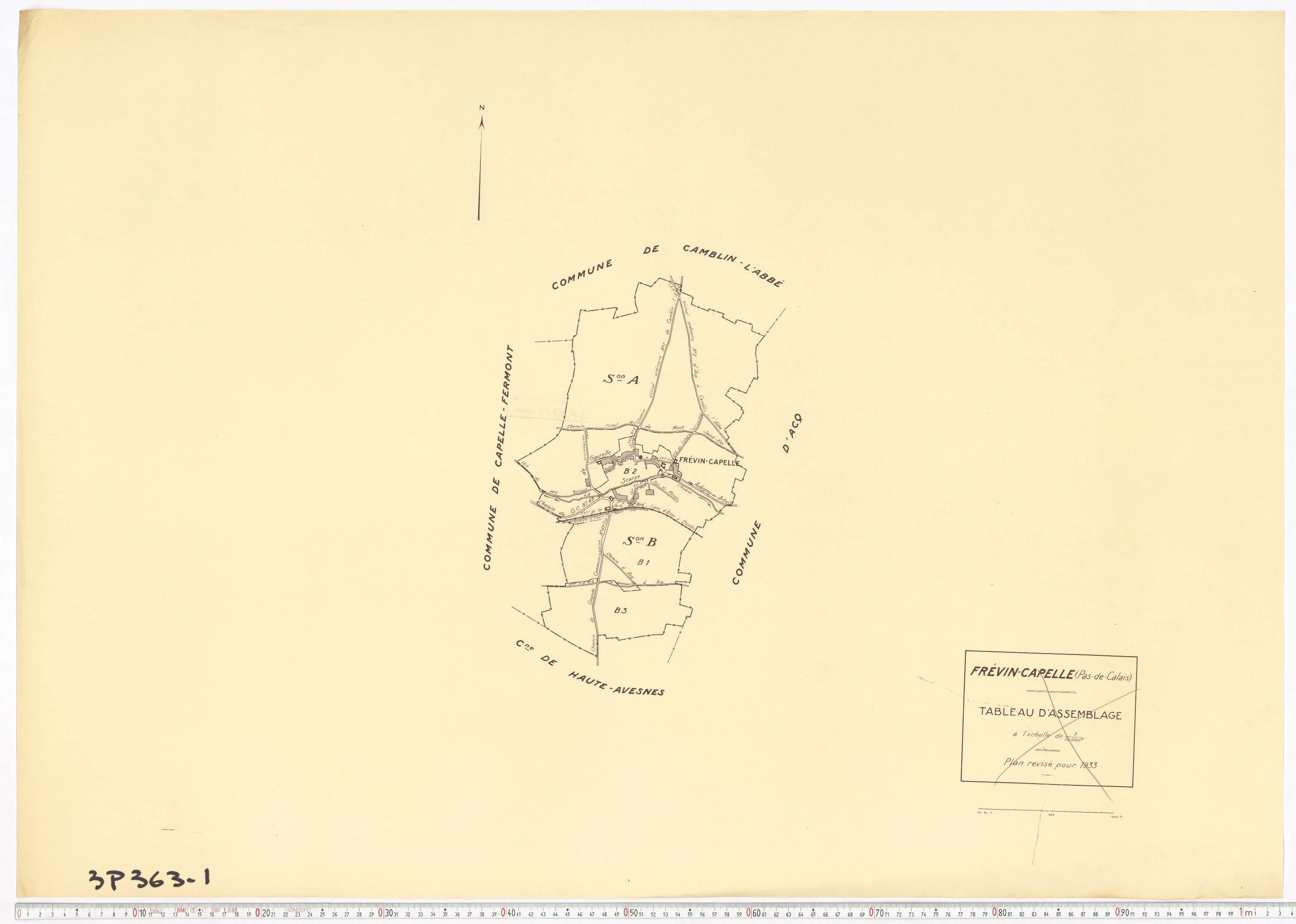 Frévin-Capelle - Tableau d'assemblage.