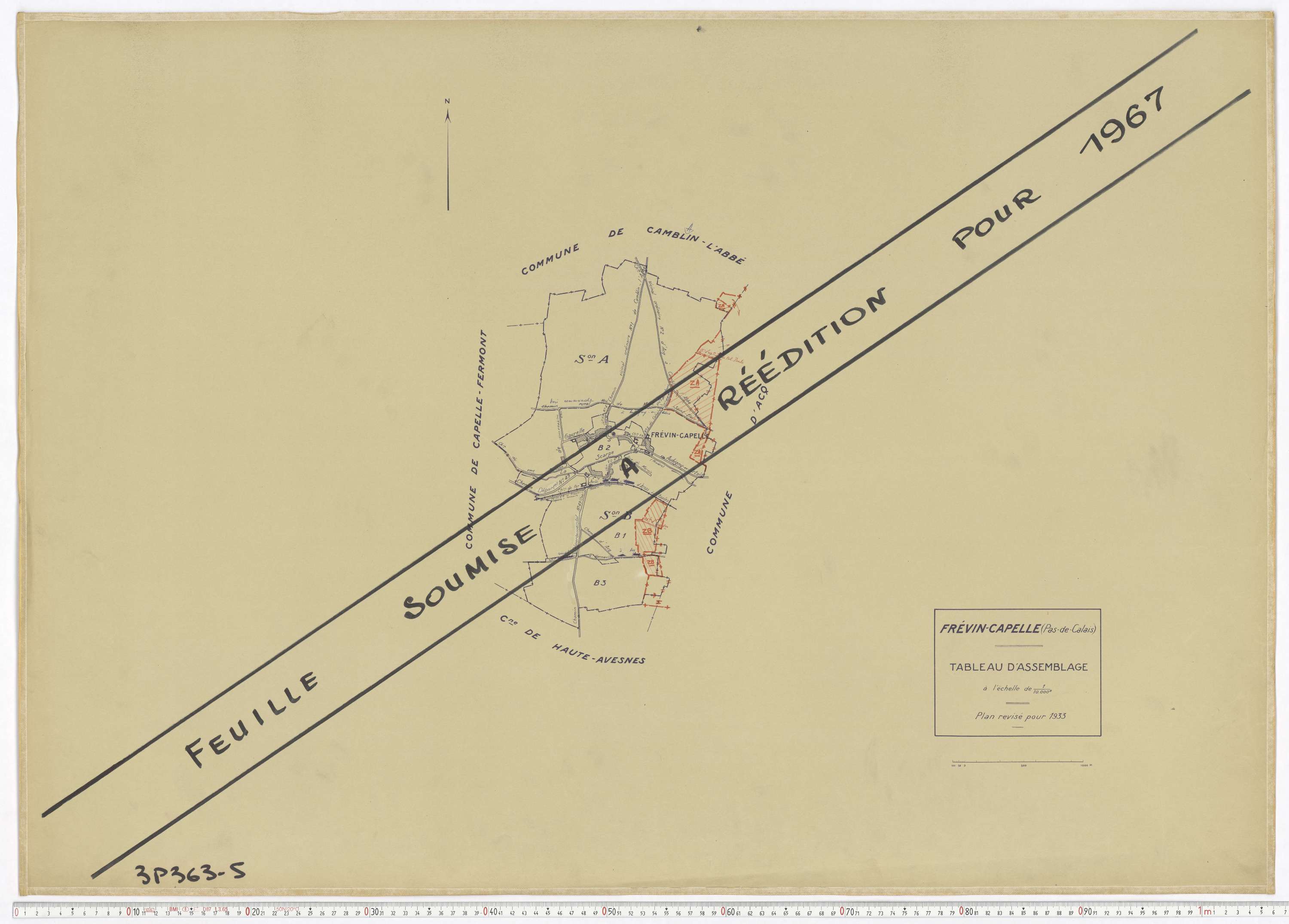 Frévin-Capelle - Tableau d'assemblage.