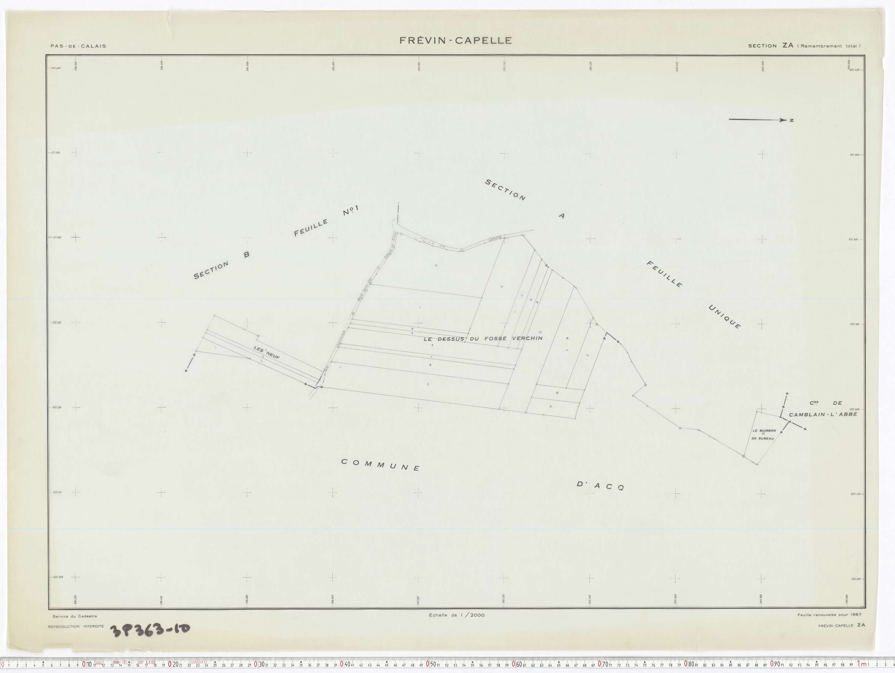 Frévin-Capelle - Section ZA.