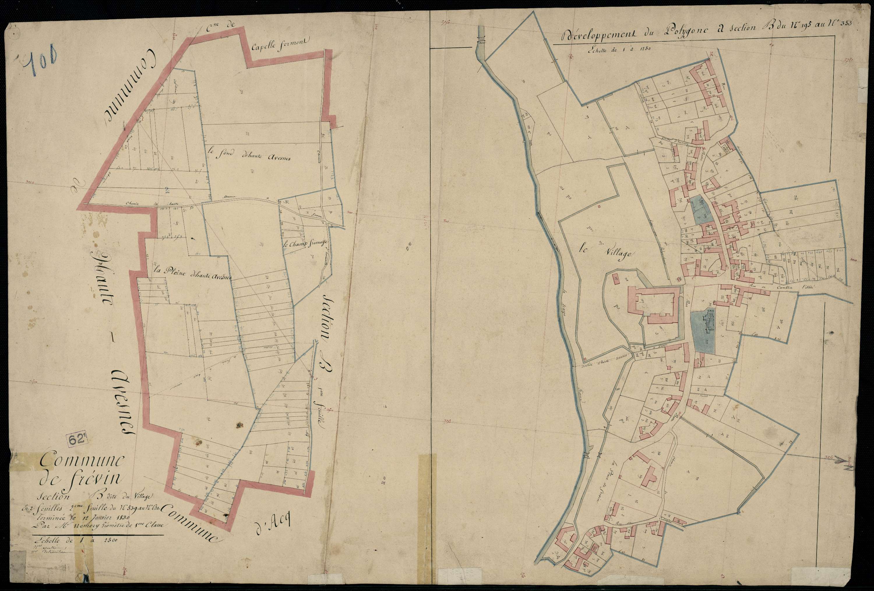Frévin-Capelle - Section B, 2e feuille