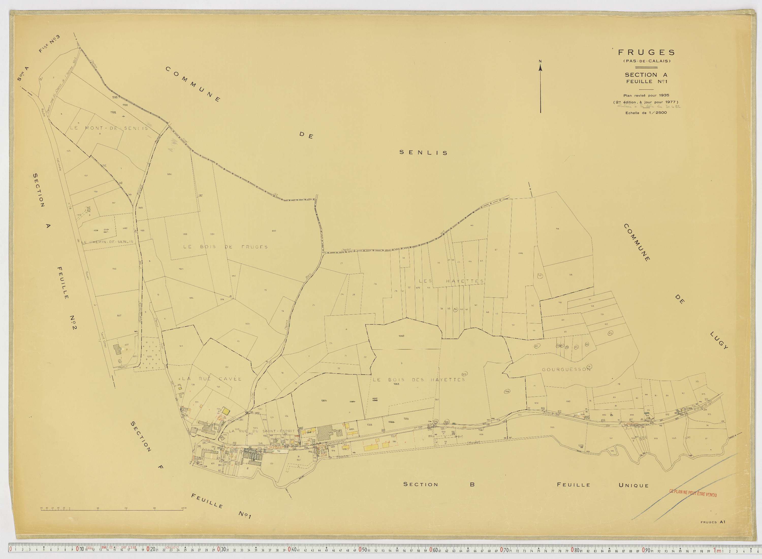 Fruges - Section A, feuille 1.