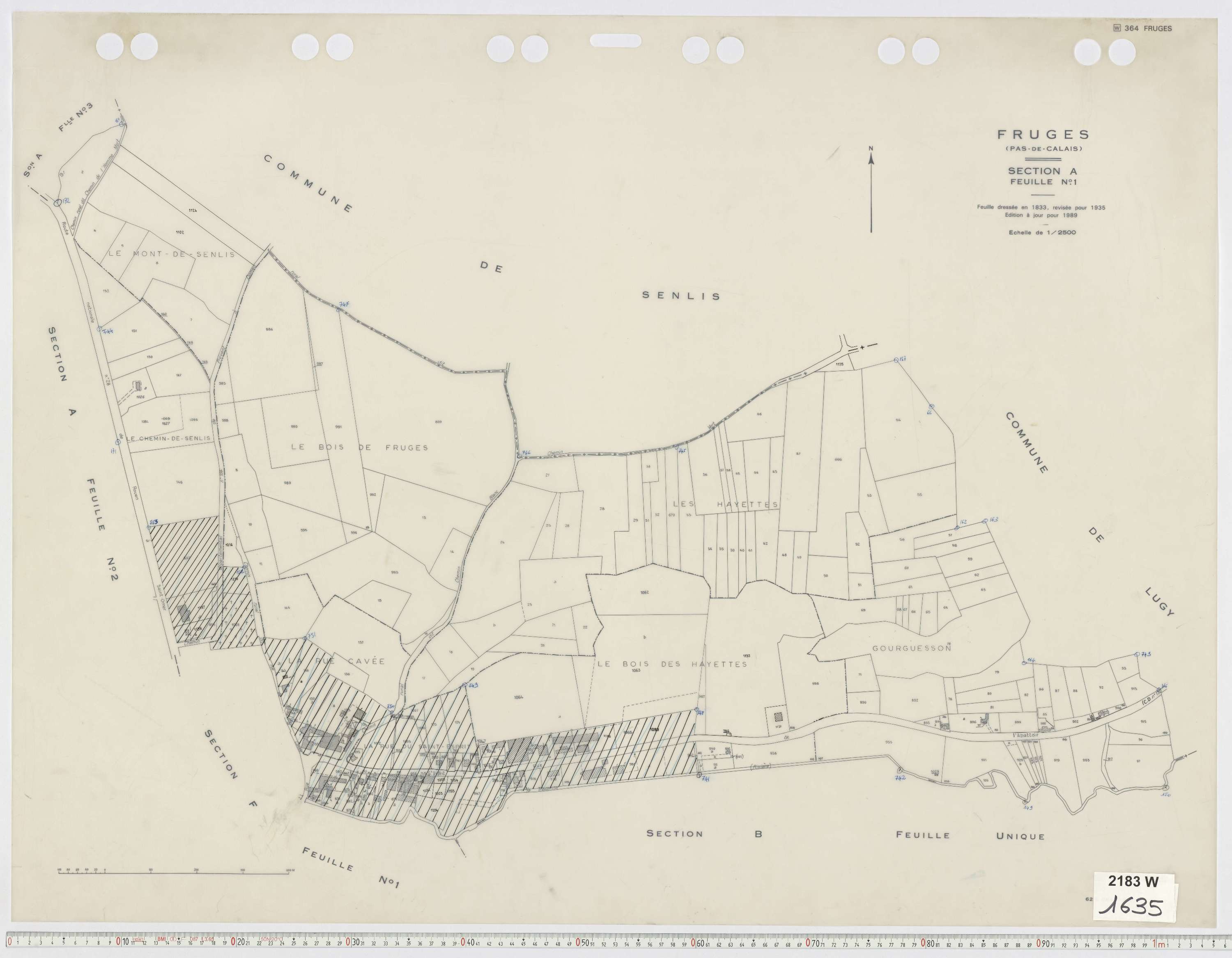 Fruges - Section A, feuille 1.