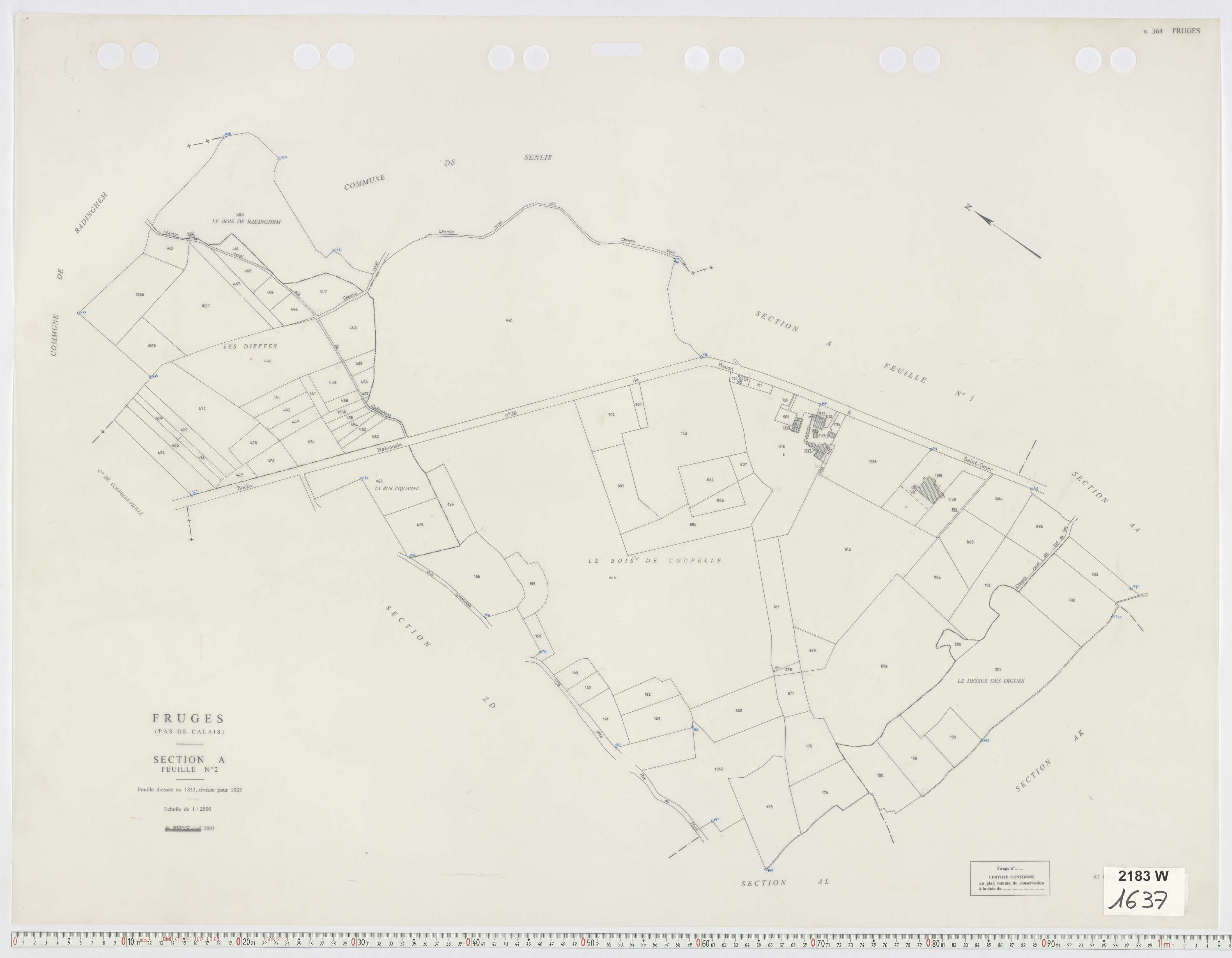 Fruges - Section A, feuille 2.