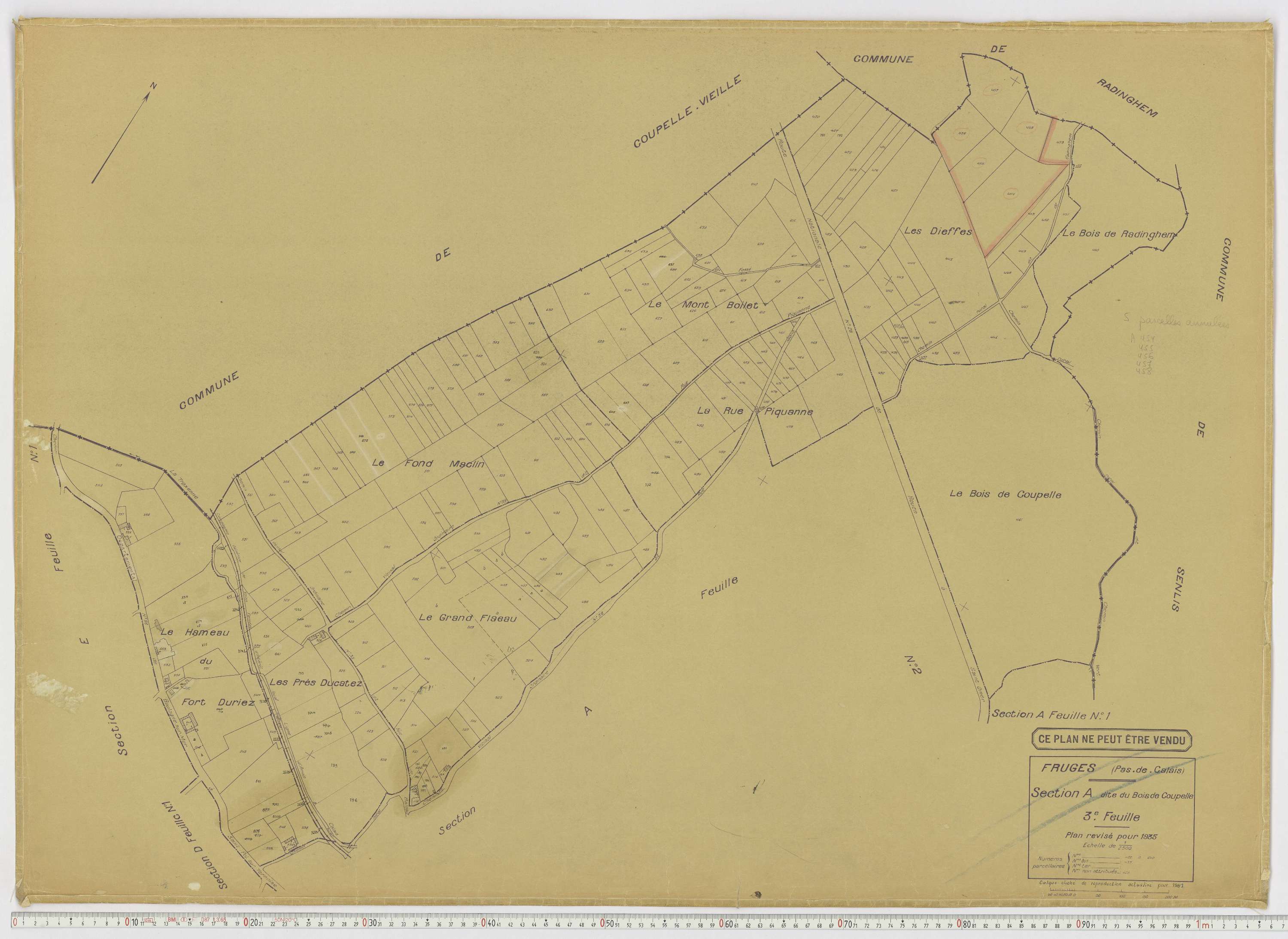 Fruges - Section A, feuille 3.