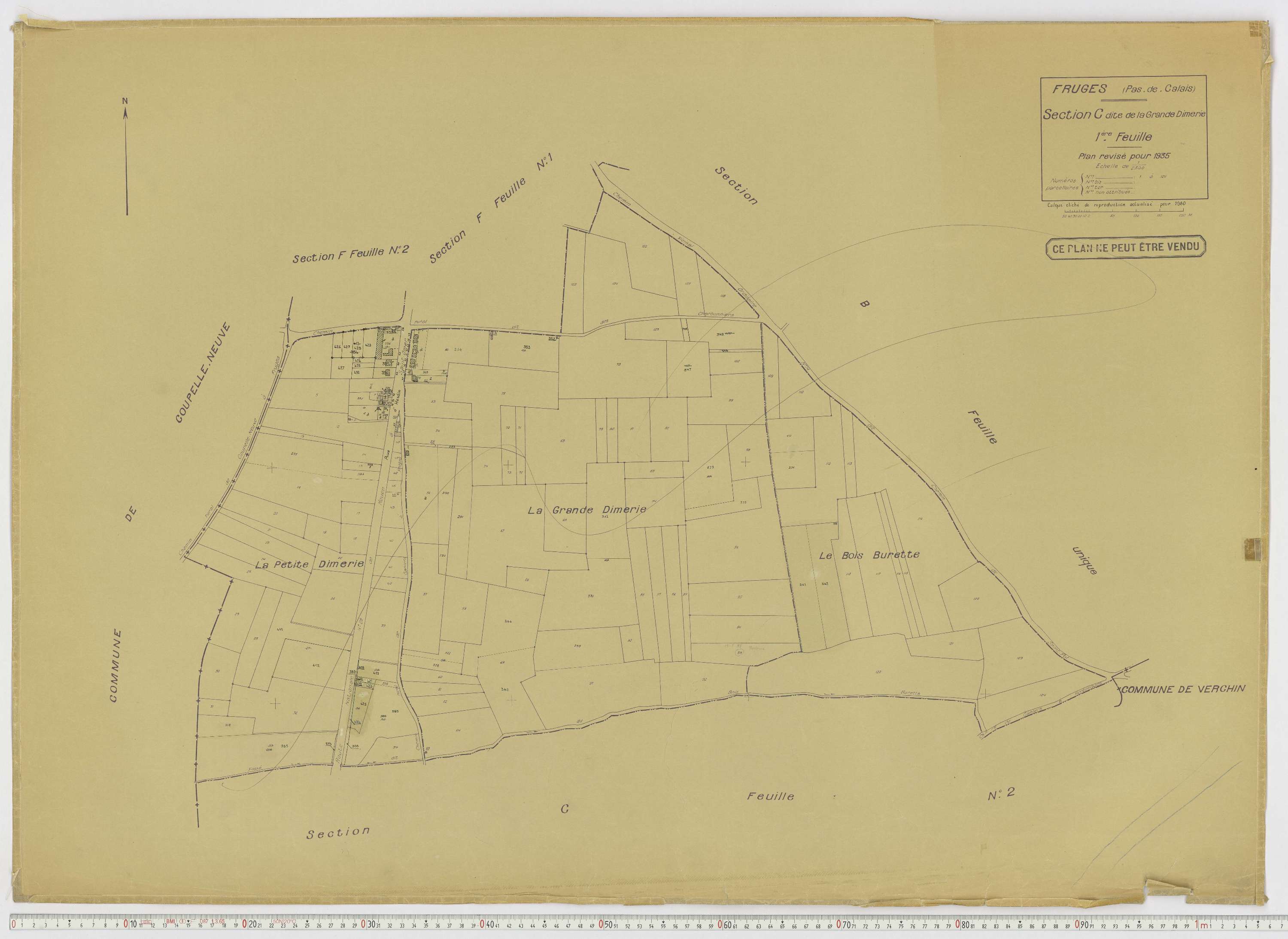 Fruges - Section C, feuille 1.