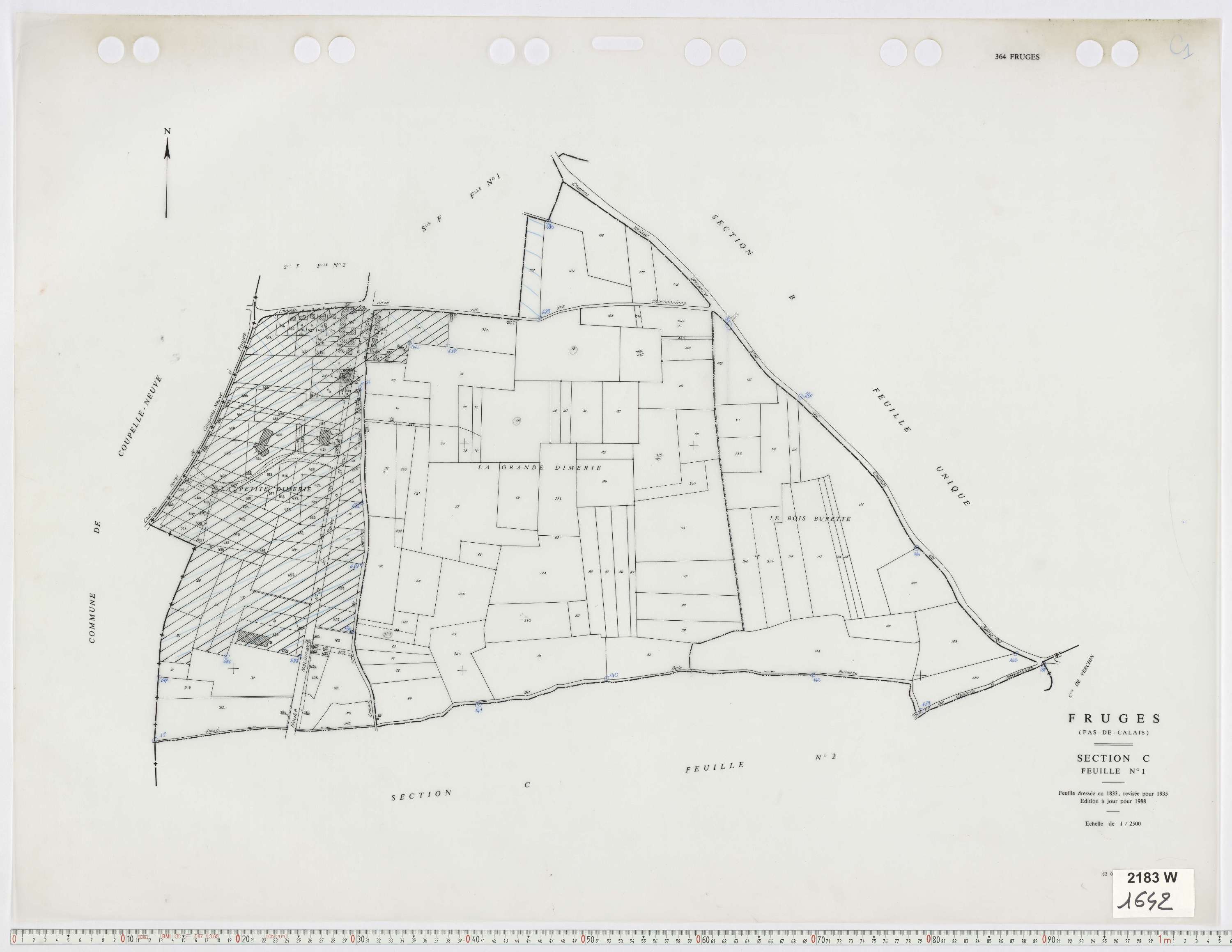 Fruges - Section C, feuille 1.