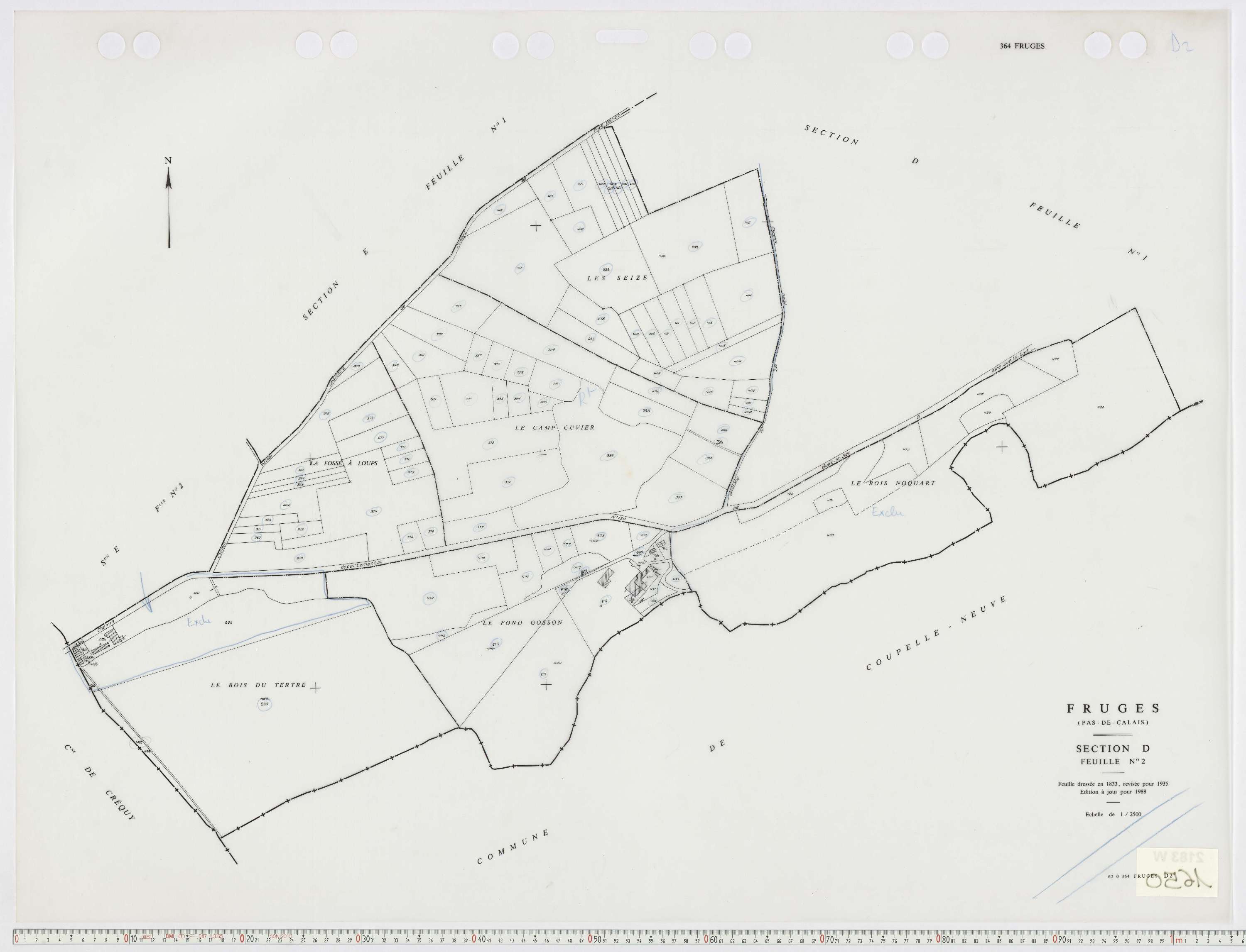Fruges - Section D, feuille 2.