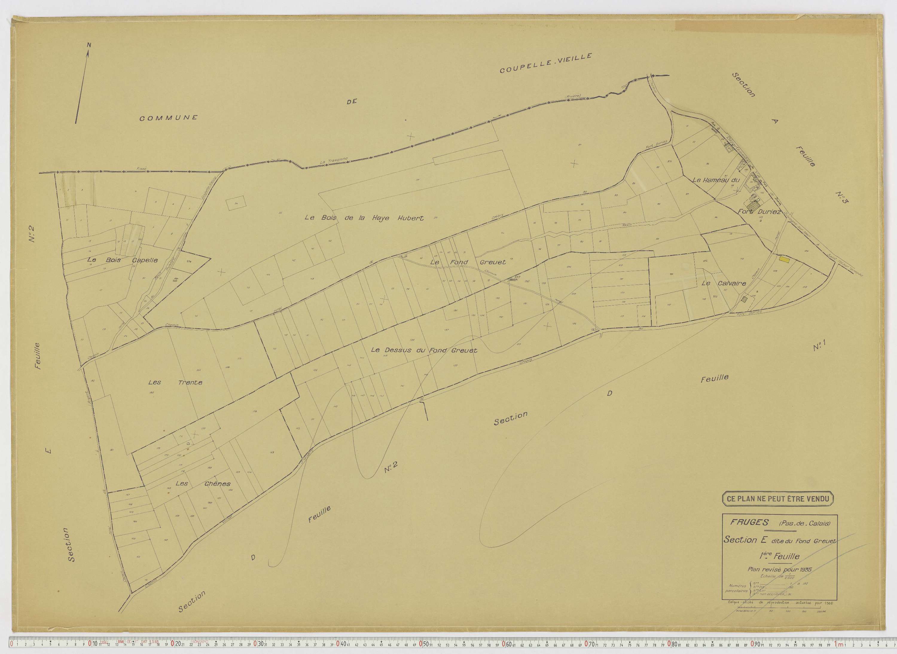 Fruges - Section E, feuille 1.