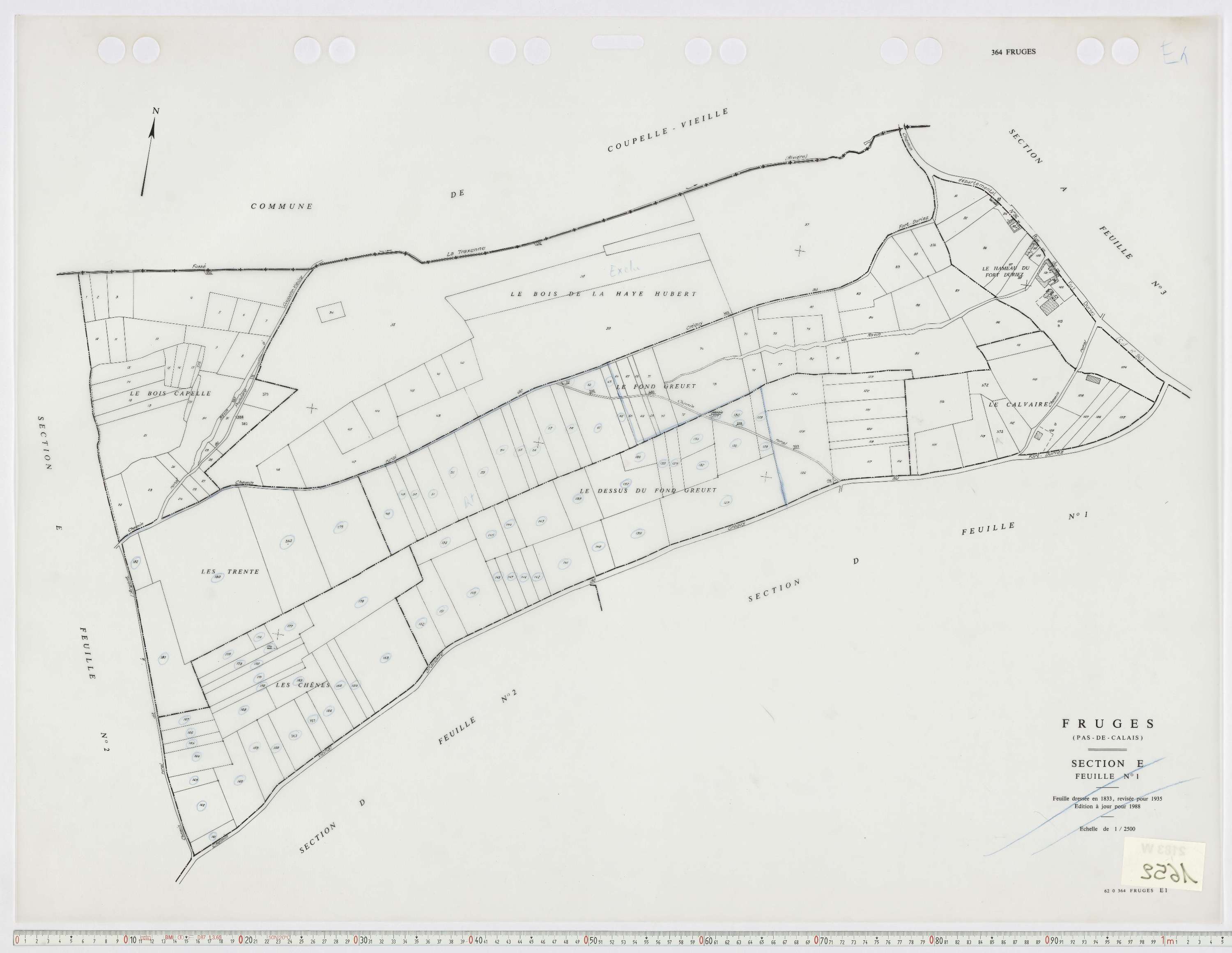 Fruges - Section E, feuille 1.