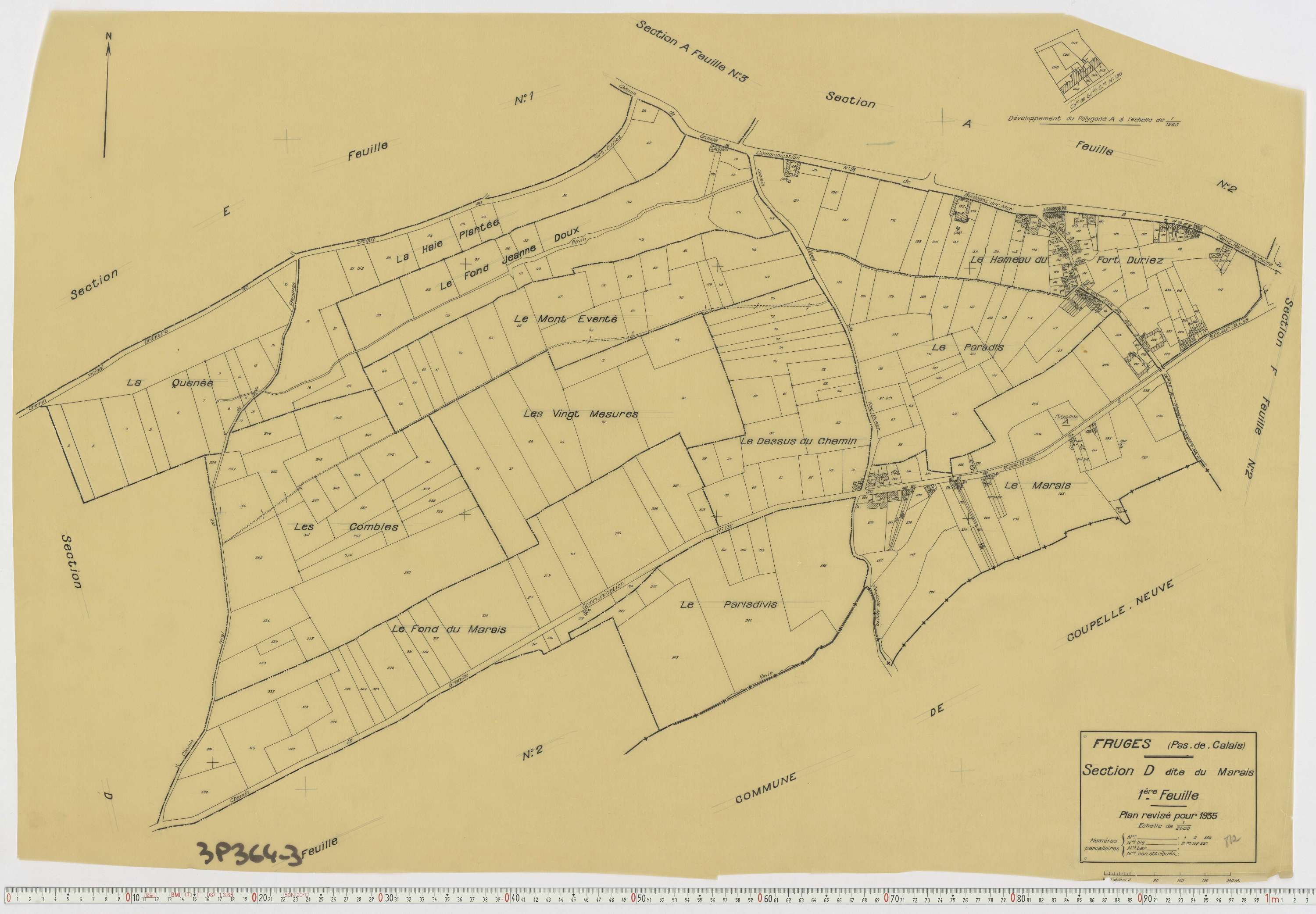 Fruges - Section D, feuille 1.