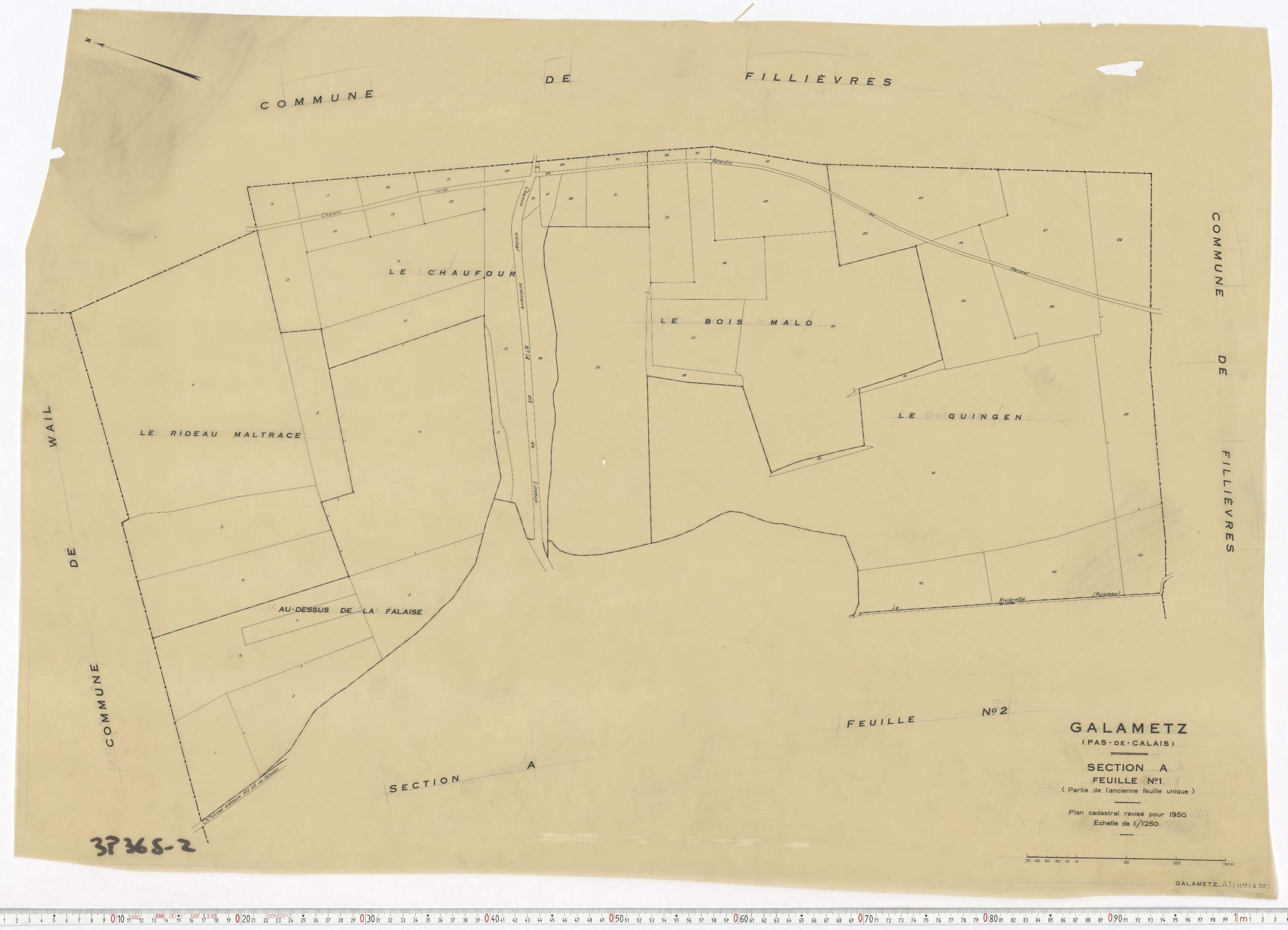 Galametz - Section A, feuille 1.