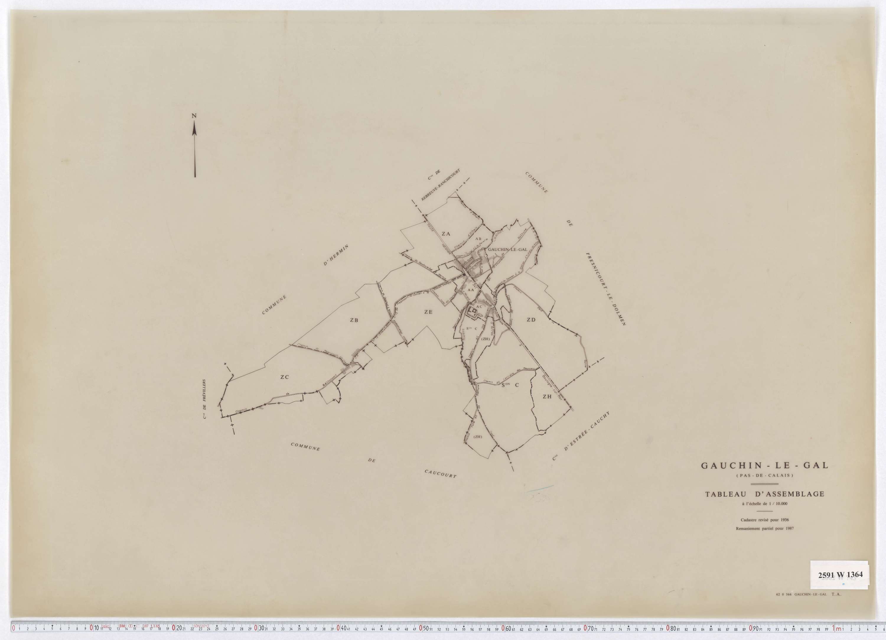 Gauchin-Légal - Tableau d'assemblage.