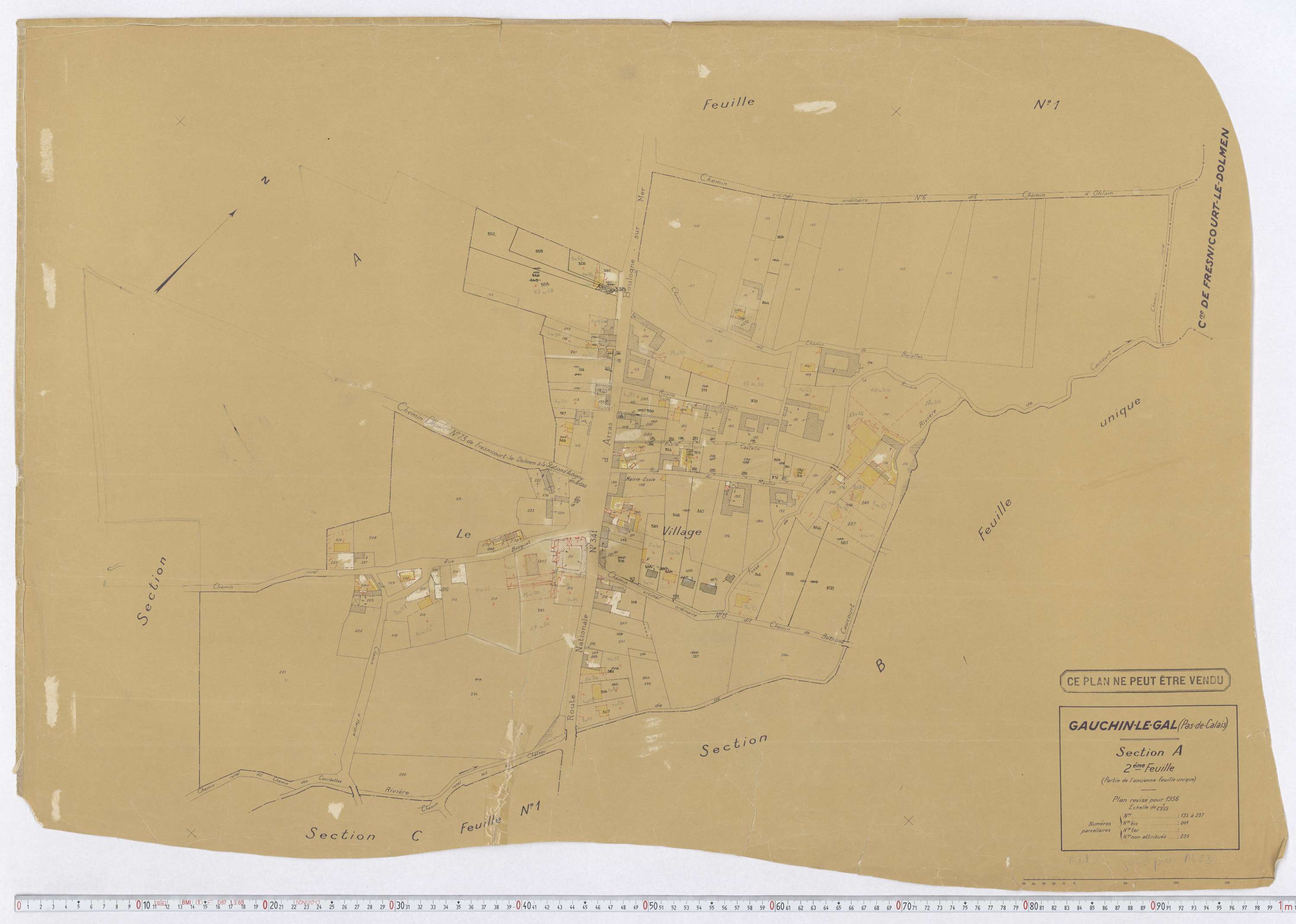 Gauchin-Légal - Section A, feuille 2.