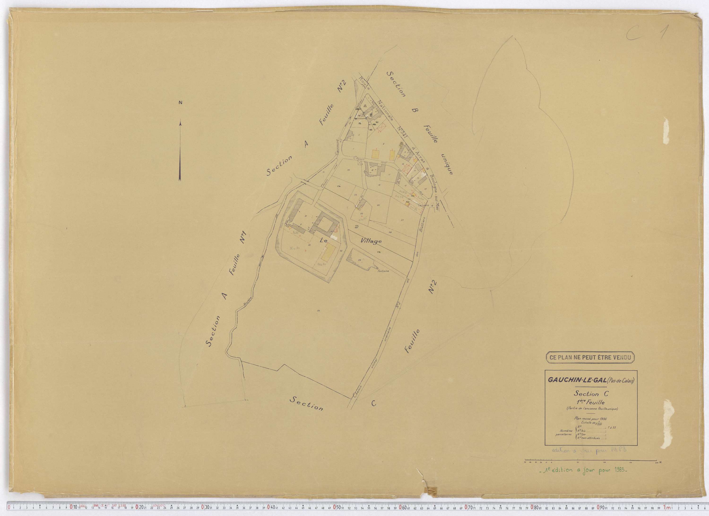 Gauchin-Légal - Section C, feuille 1.