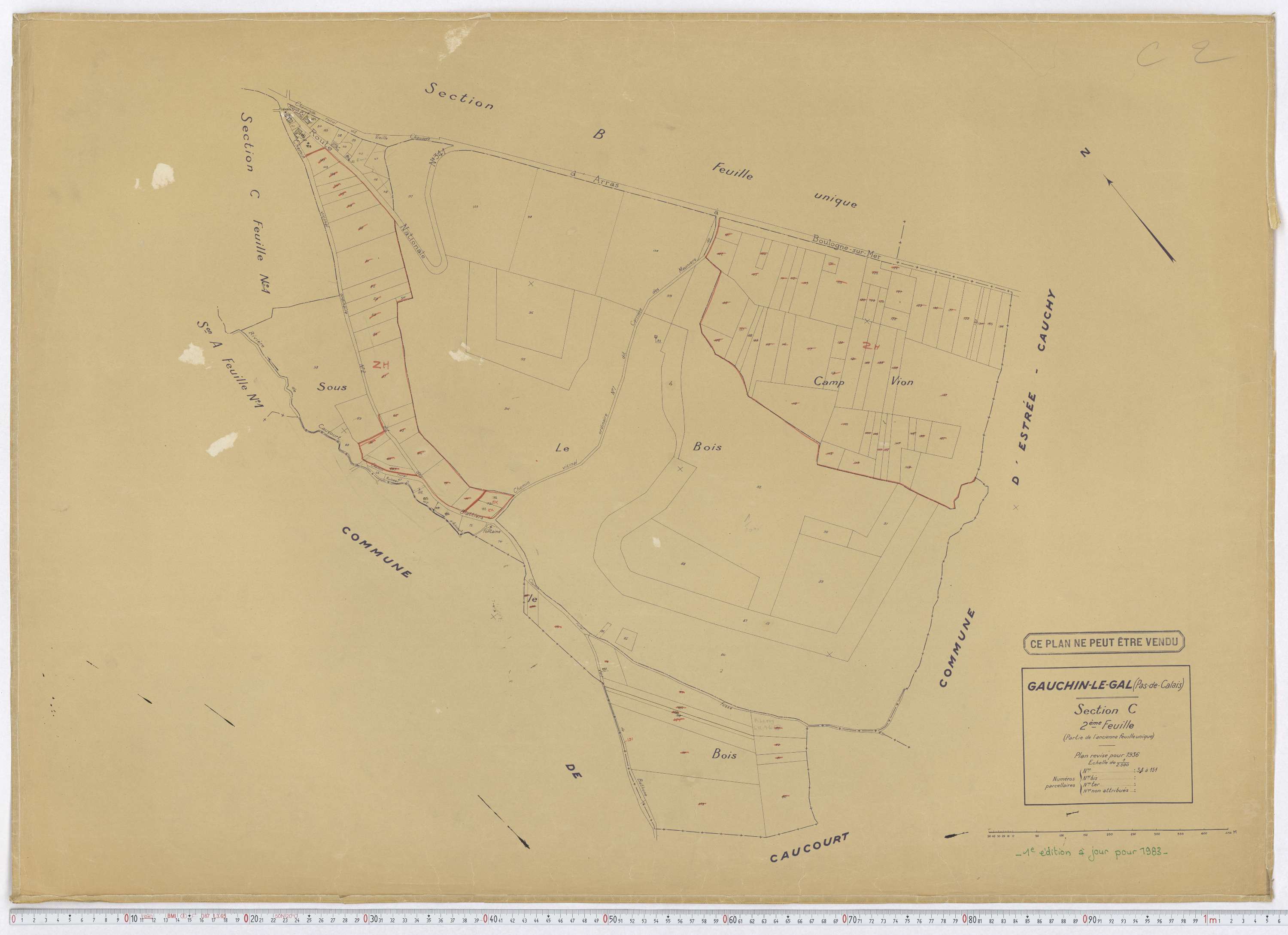 Gauchin-Légal - Section C, feuille 2.