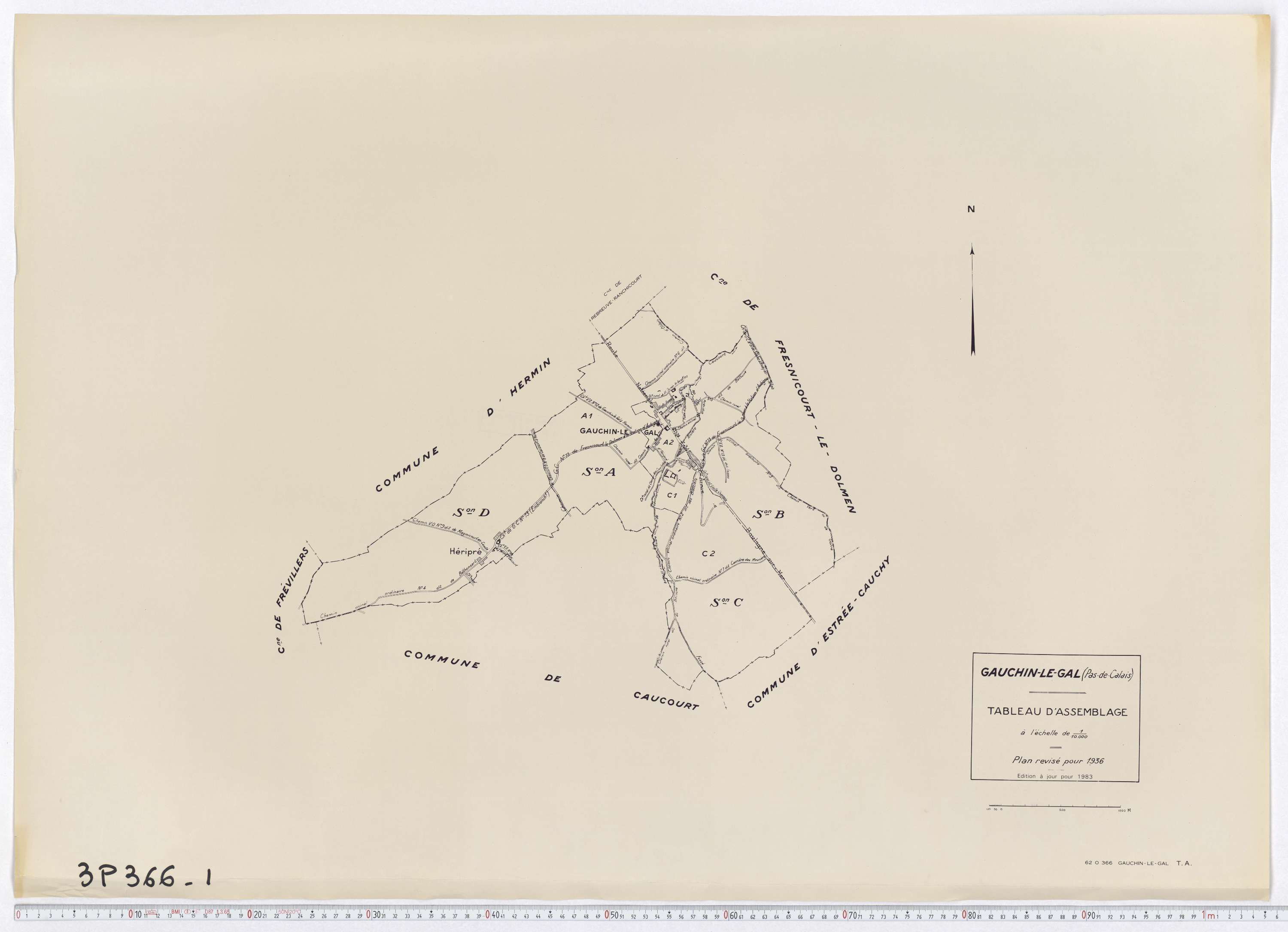 Gauchin-Légal - Tableau d'assemblage.