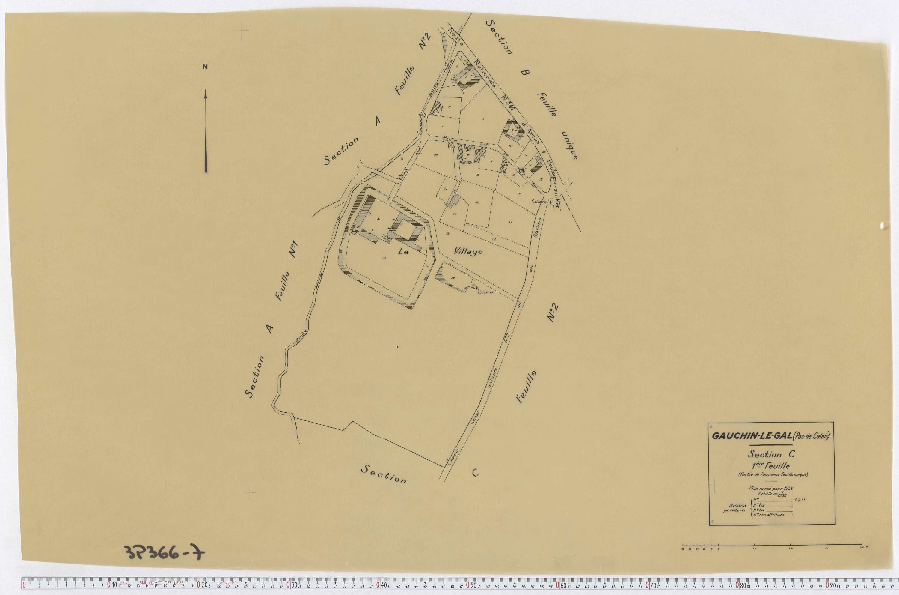 Gauchin-Légal - Section C, feuille 1.