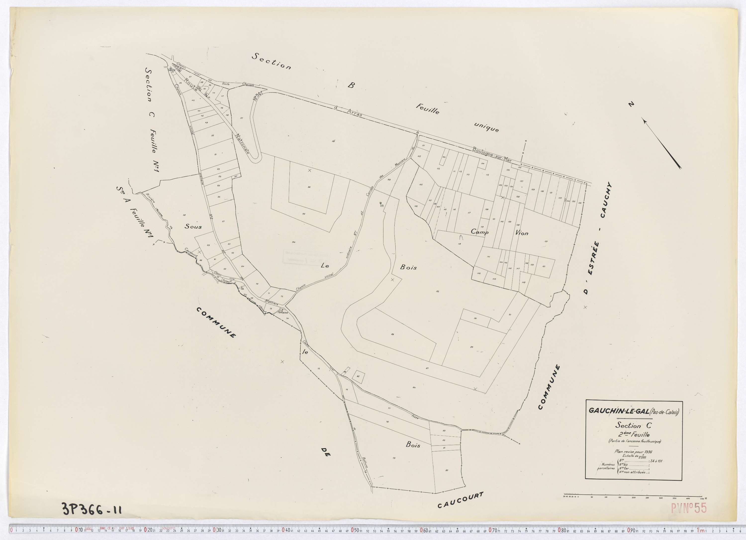 Gauchin-Légal - Section C, feuille 2.